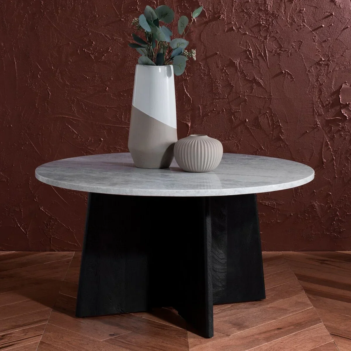Madilynn Round Wood Coffee Table - Image 9