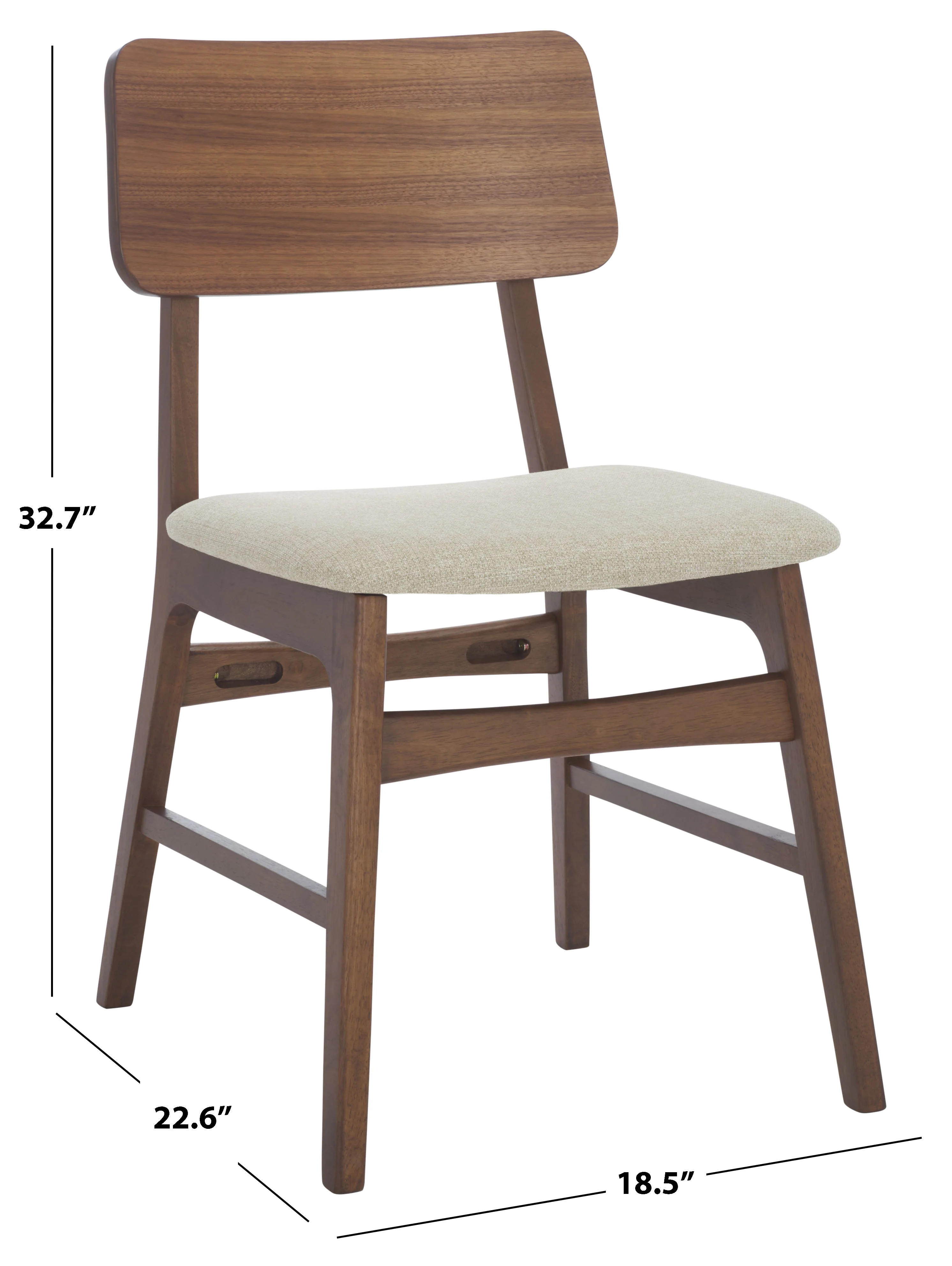 Madina Wood Mid-Century Dining Chair - Set of 2 - Image 13