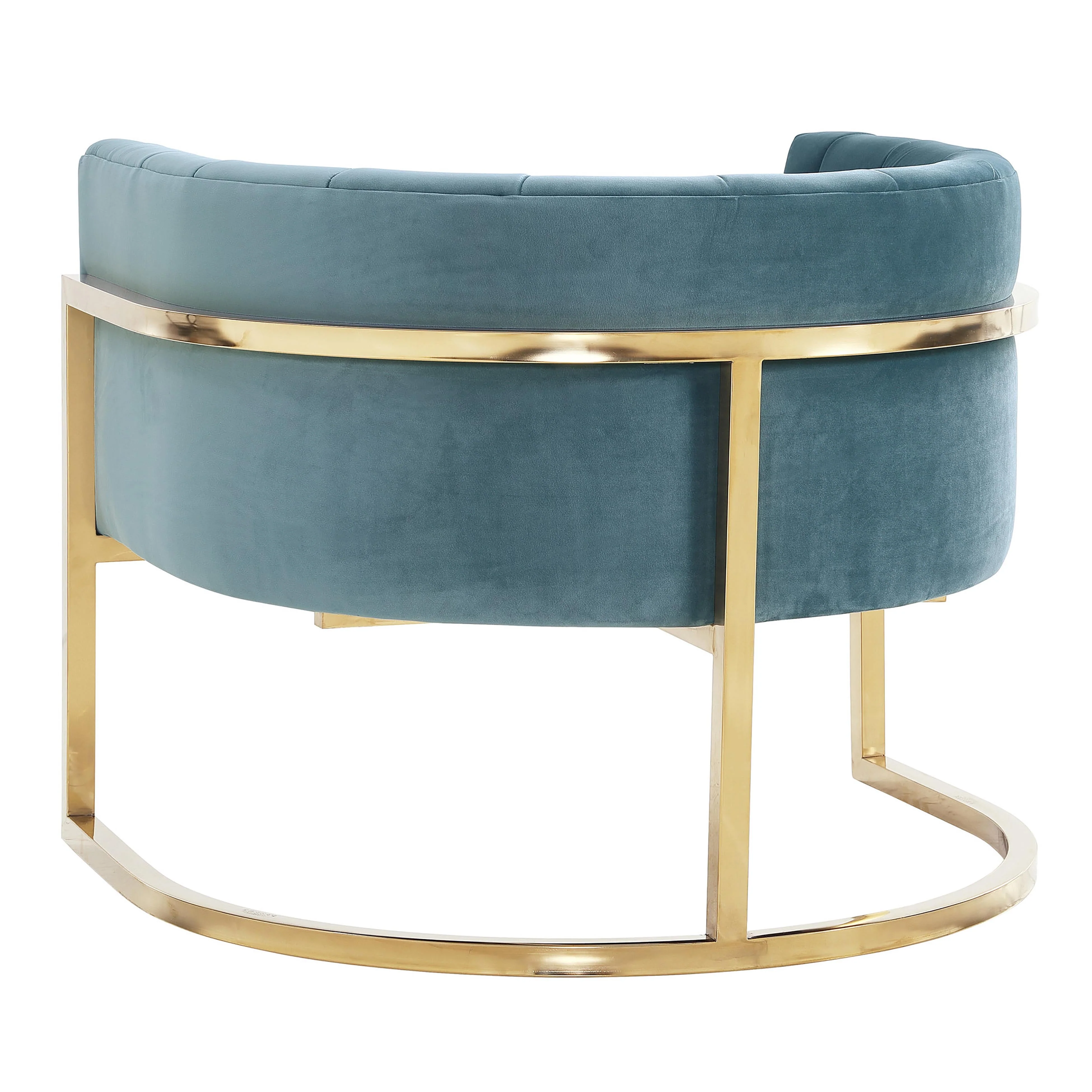 Magnolia Sea Blue Chair with Gold Base - Image 4