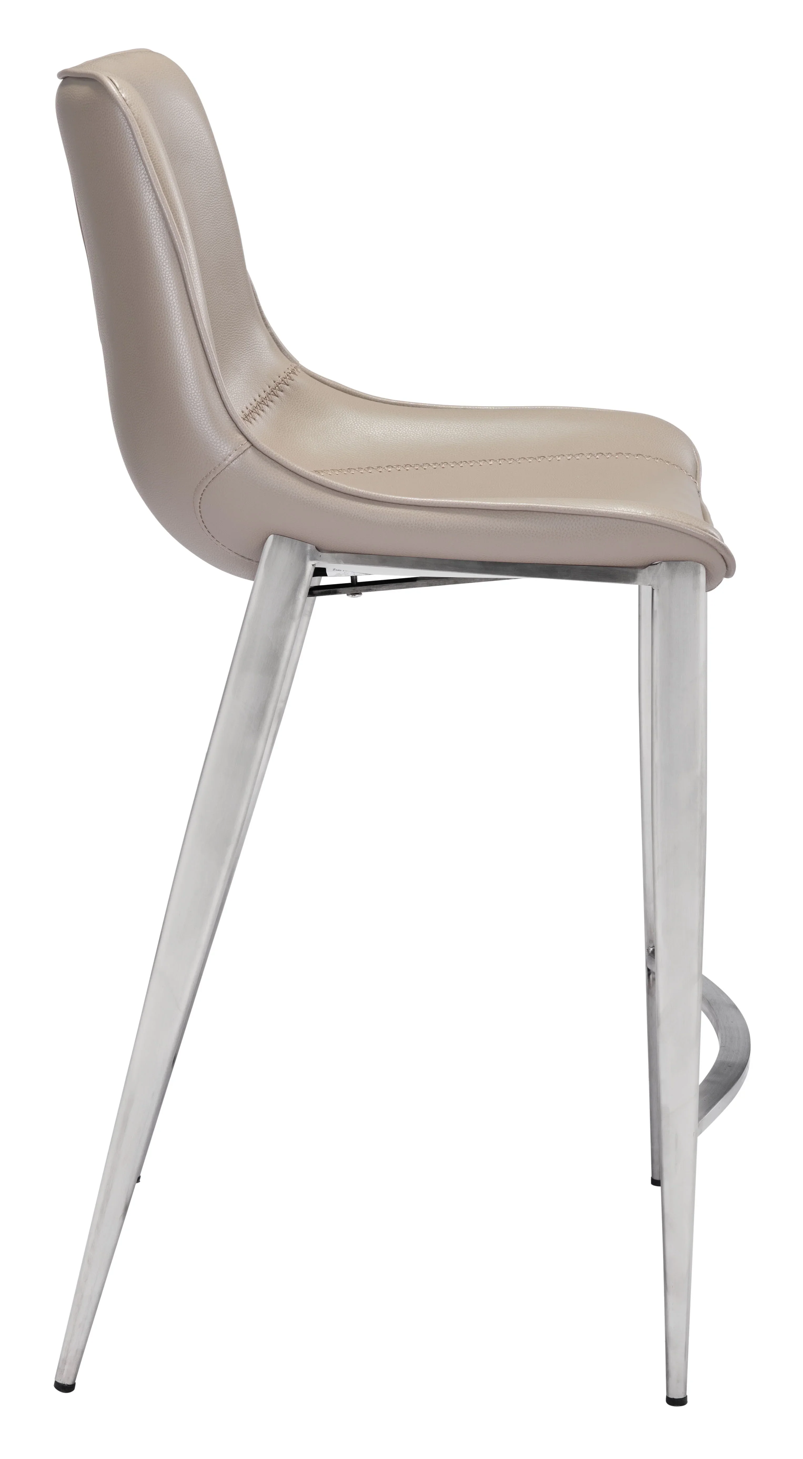 Magnus Counter Stool (Set of 2) Brown & Silver - Image 3