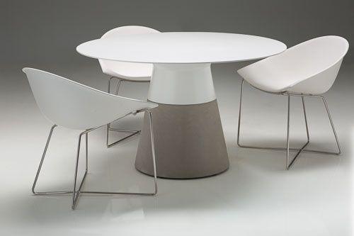 MALDIVES 63" Dining Table Round Concrete Base - Image 4