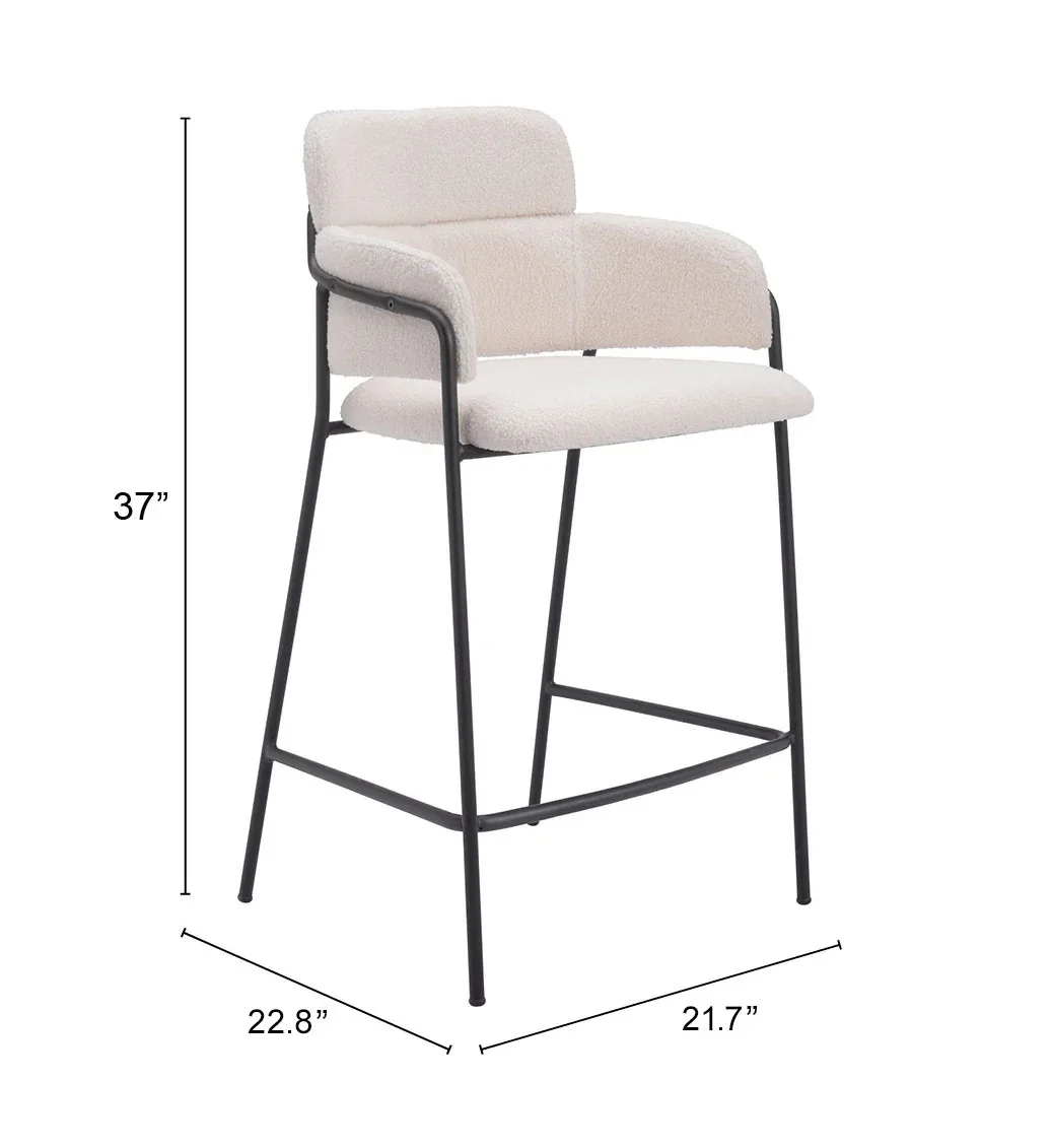 Marcel Counter Stool (Set of 2) Cream - Image 6