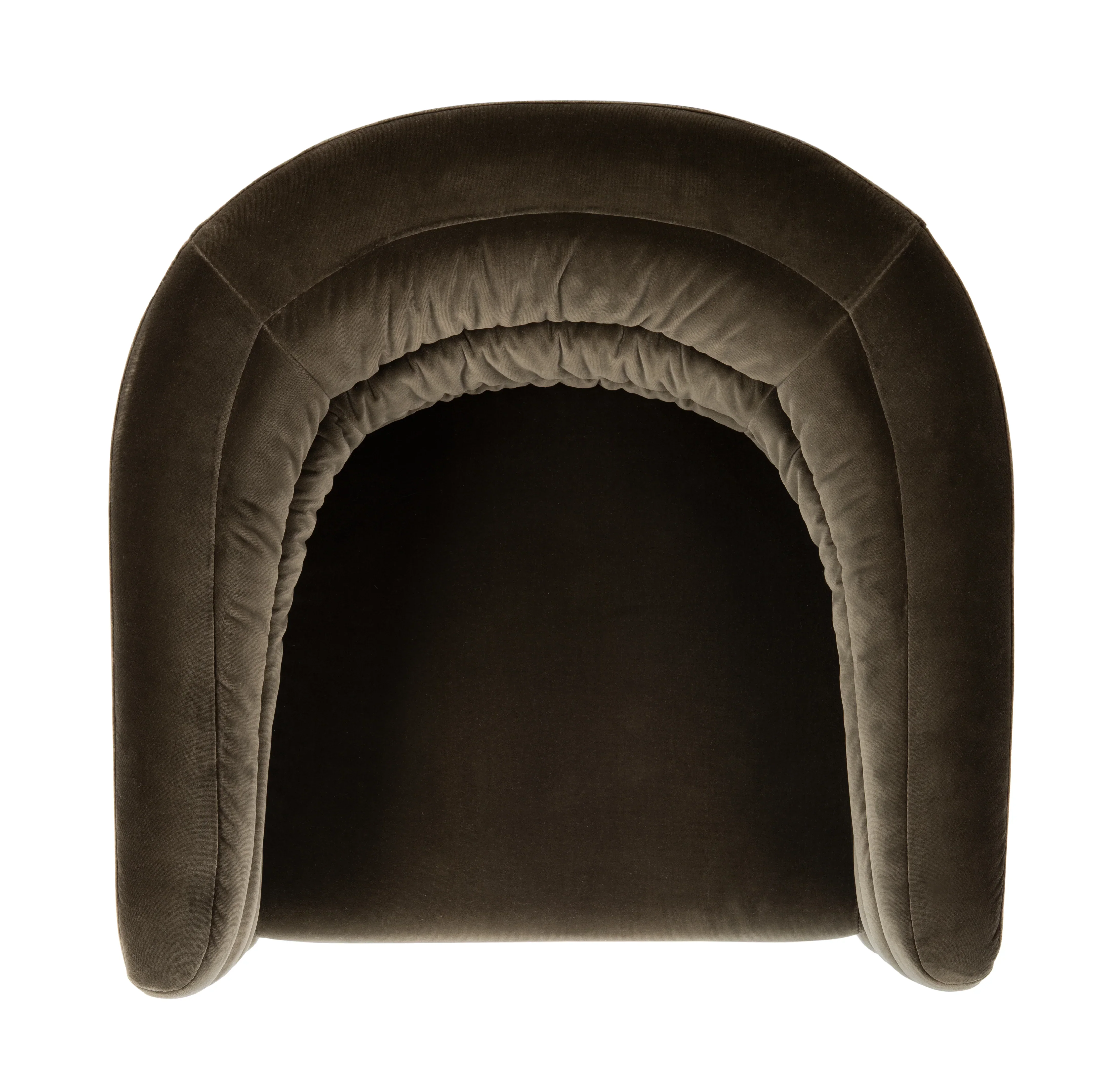 Marie Velvet Swivel Tub Chair/Olive/Steel - Image 10