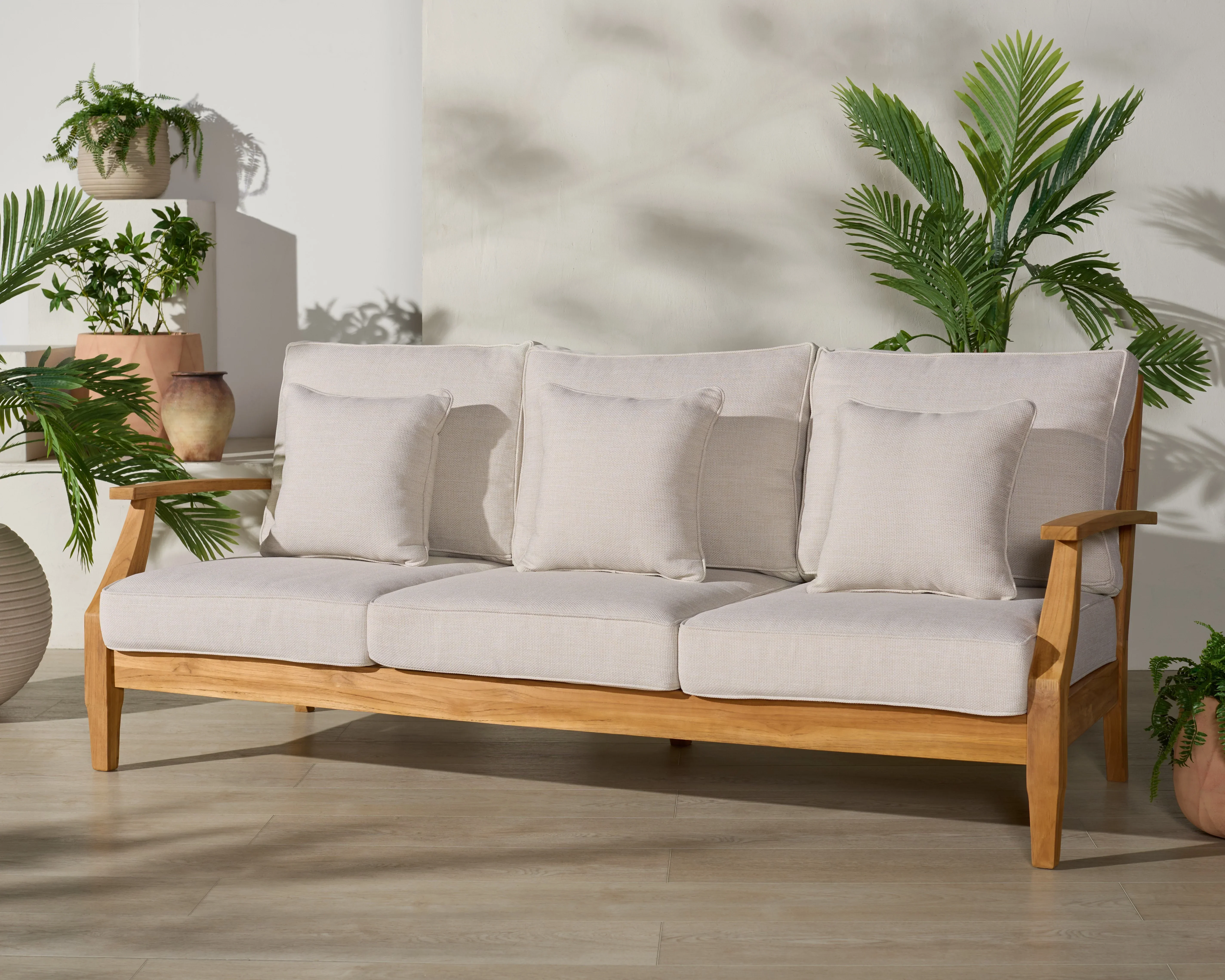 Martinique Teakwood Patio Sofa - Image 22