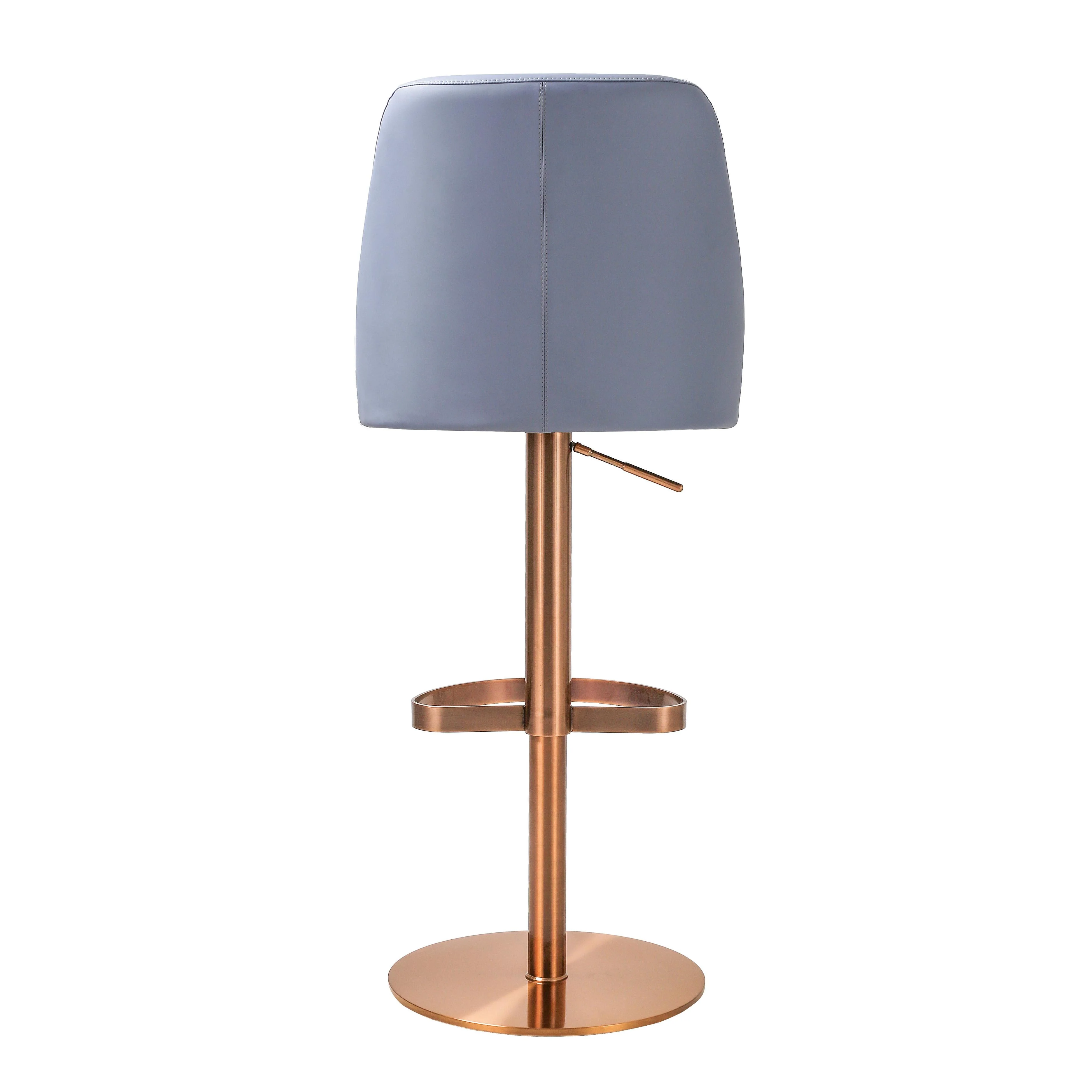 Maven Lavender Mist and Rose Gold Adjustable Swivel Stool - Image 5