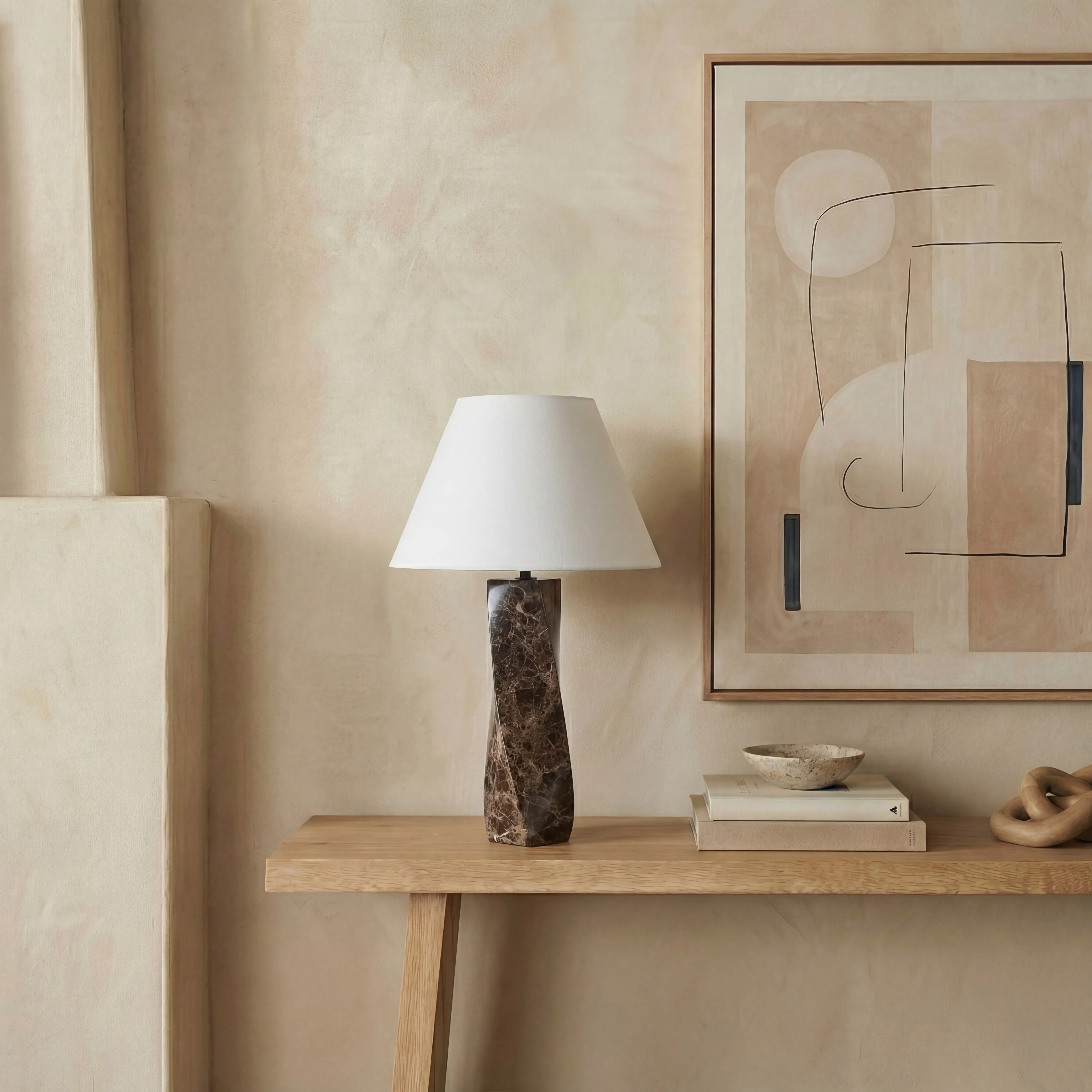 Mayalenn Large Marble Table Lamp - Image 2