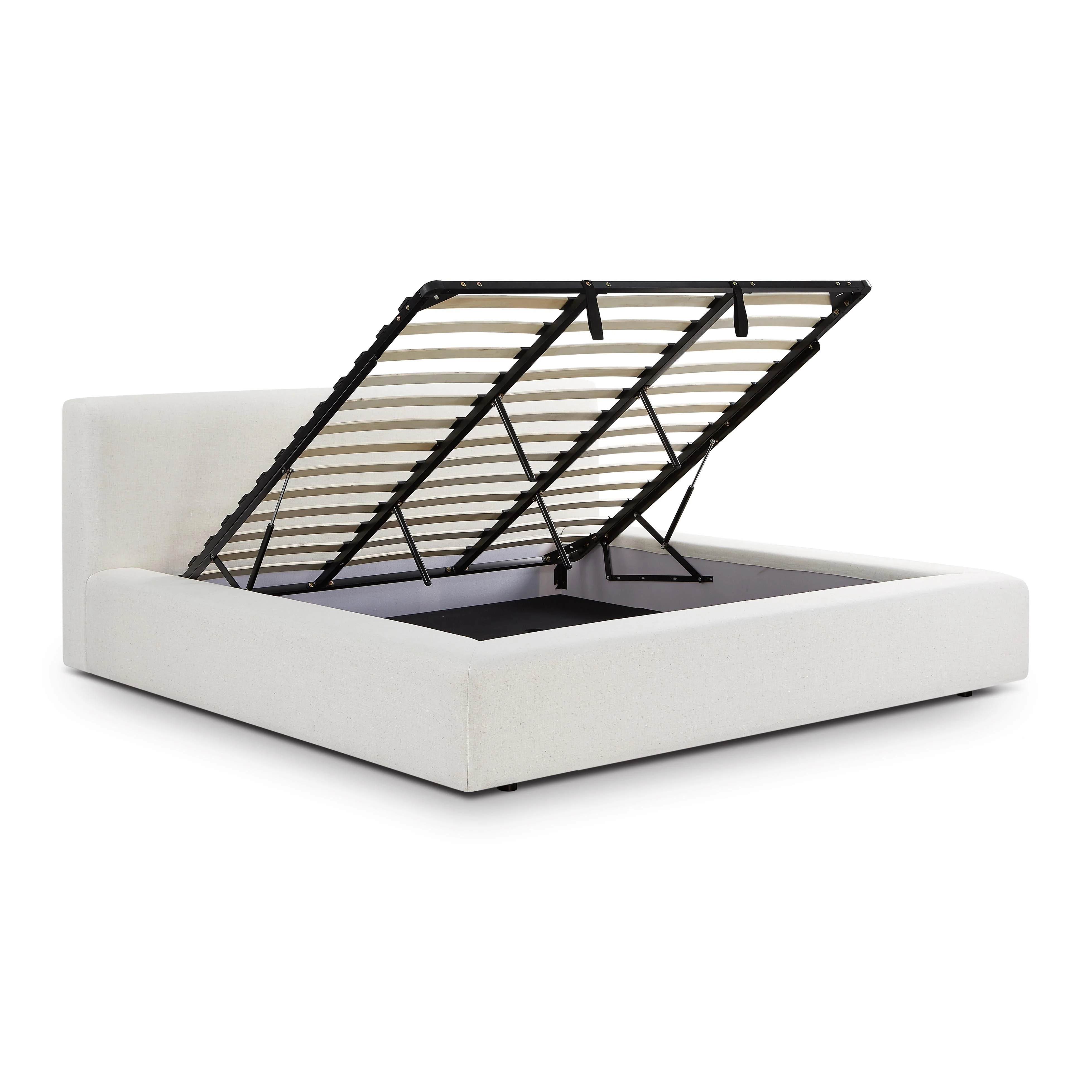 Meena Cream Upcycled Performance Linen Storage Bed - Image 7