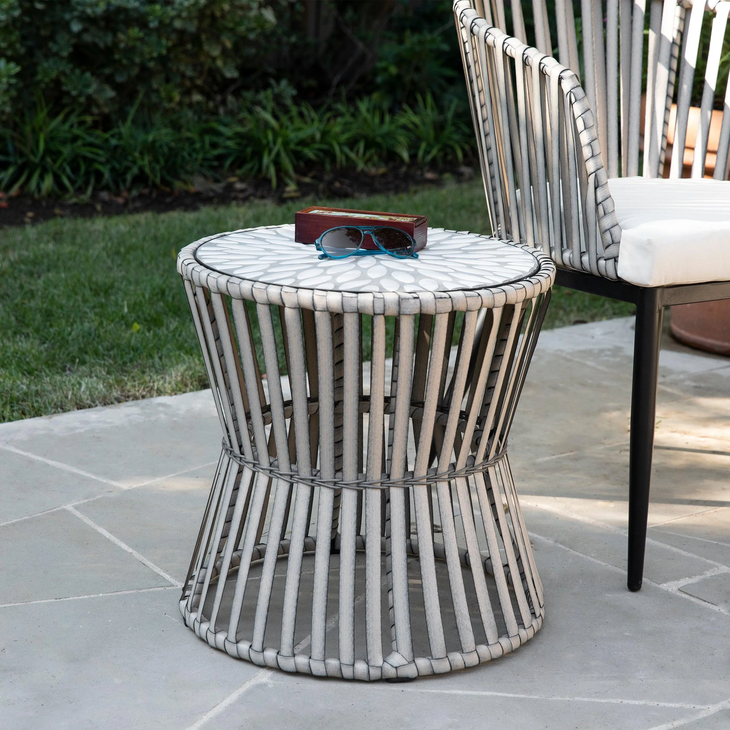 Melilani Round Outdoor Side Table - Image 2