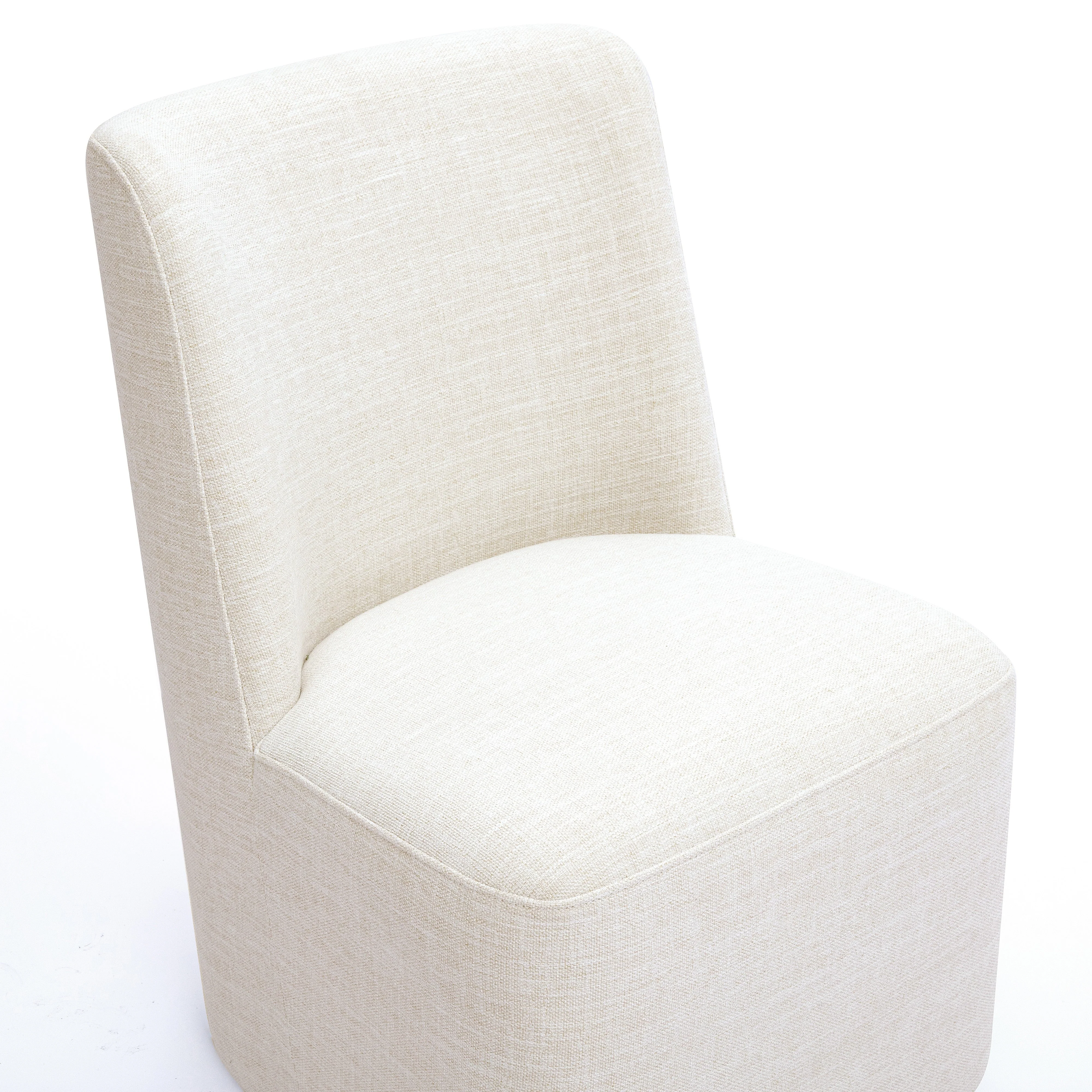 Melissa Performance Fabric Rolling Dining Chair - Image 3