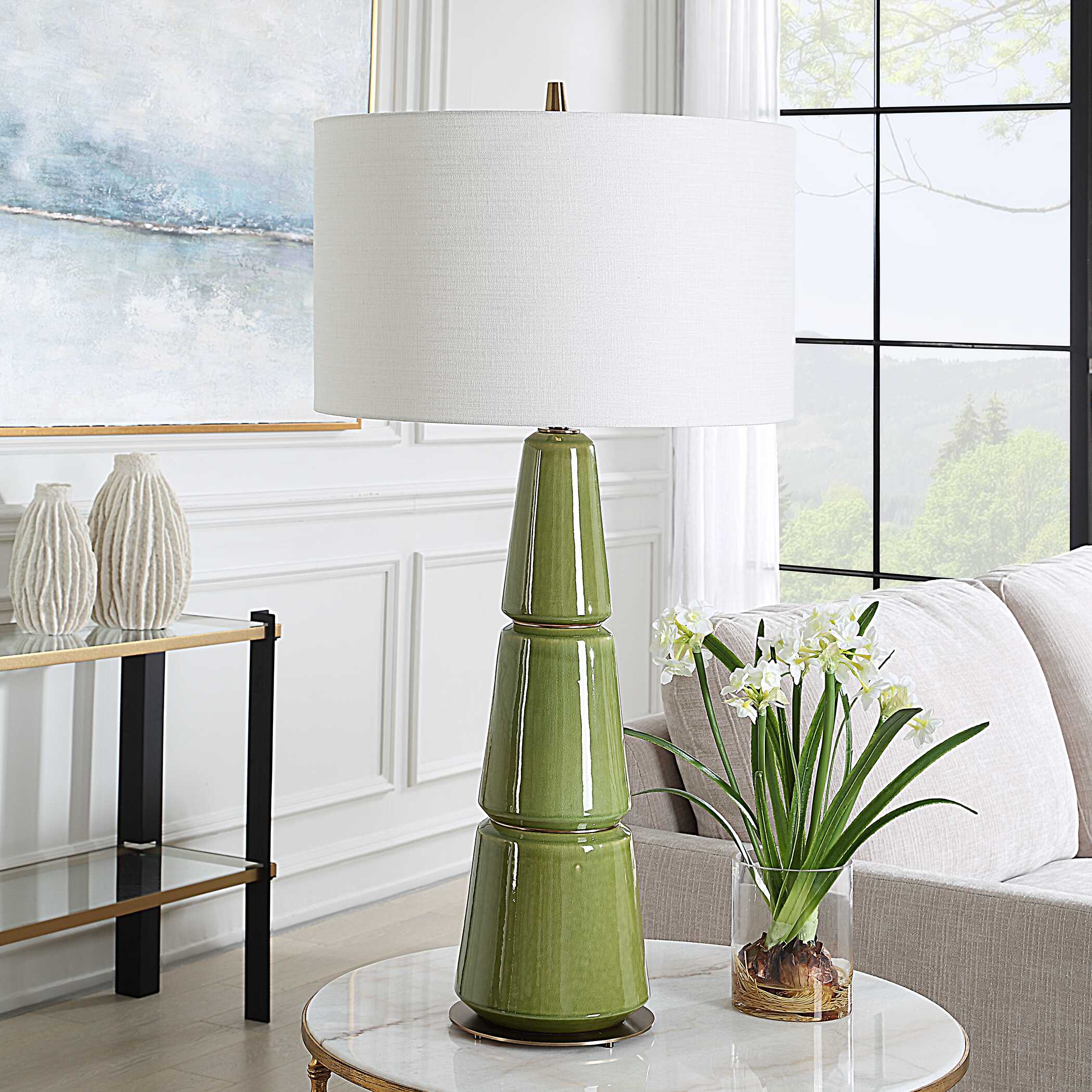 Mendell Moss Green Table Lamp - Image 3