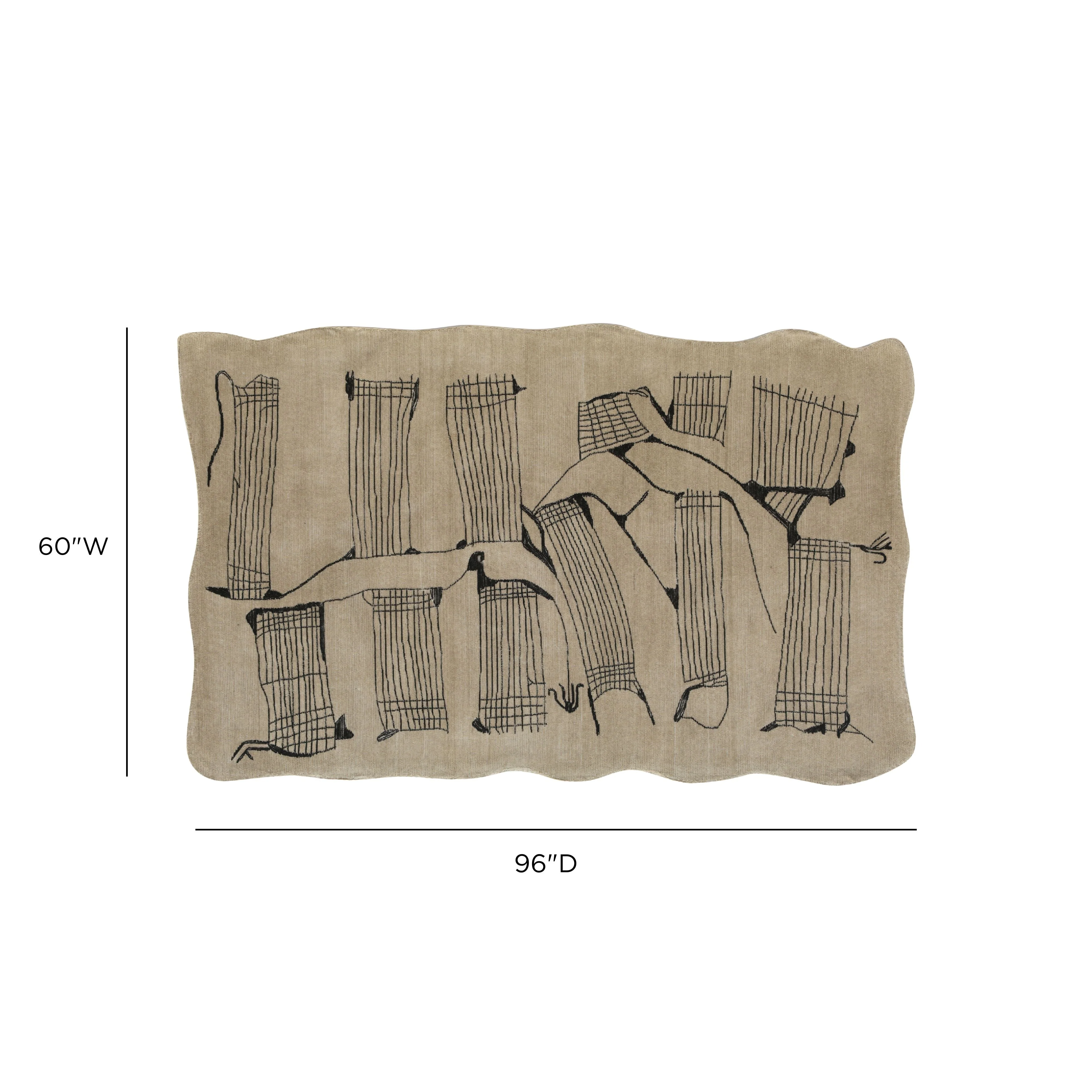 Mezzo Natural Hand Tufted Floor Rug 5'X8' - Image 5