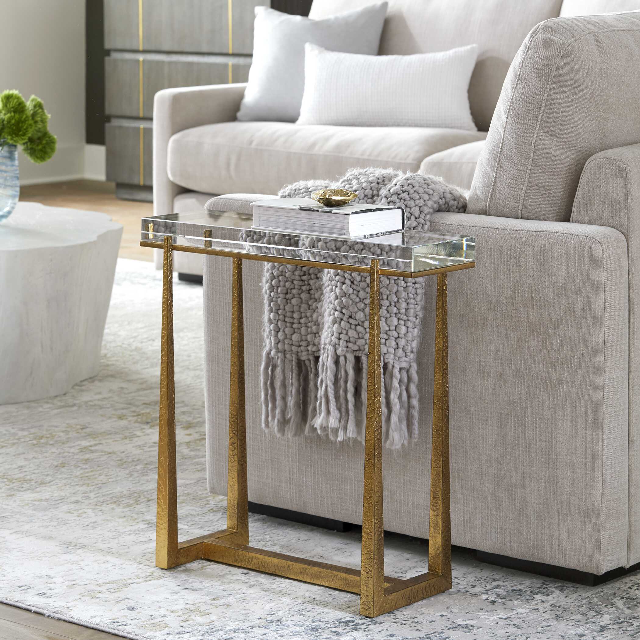Midas Thick Crystal Accent Table - Image 2