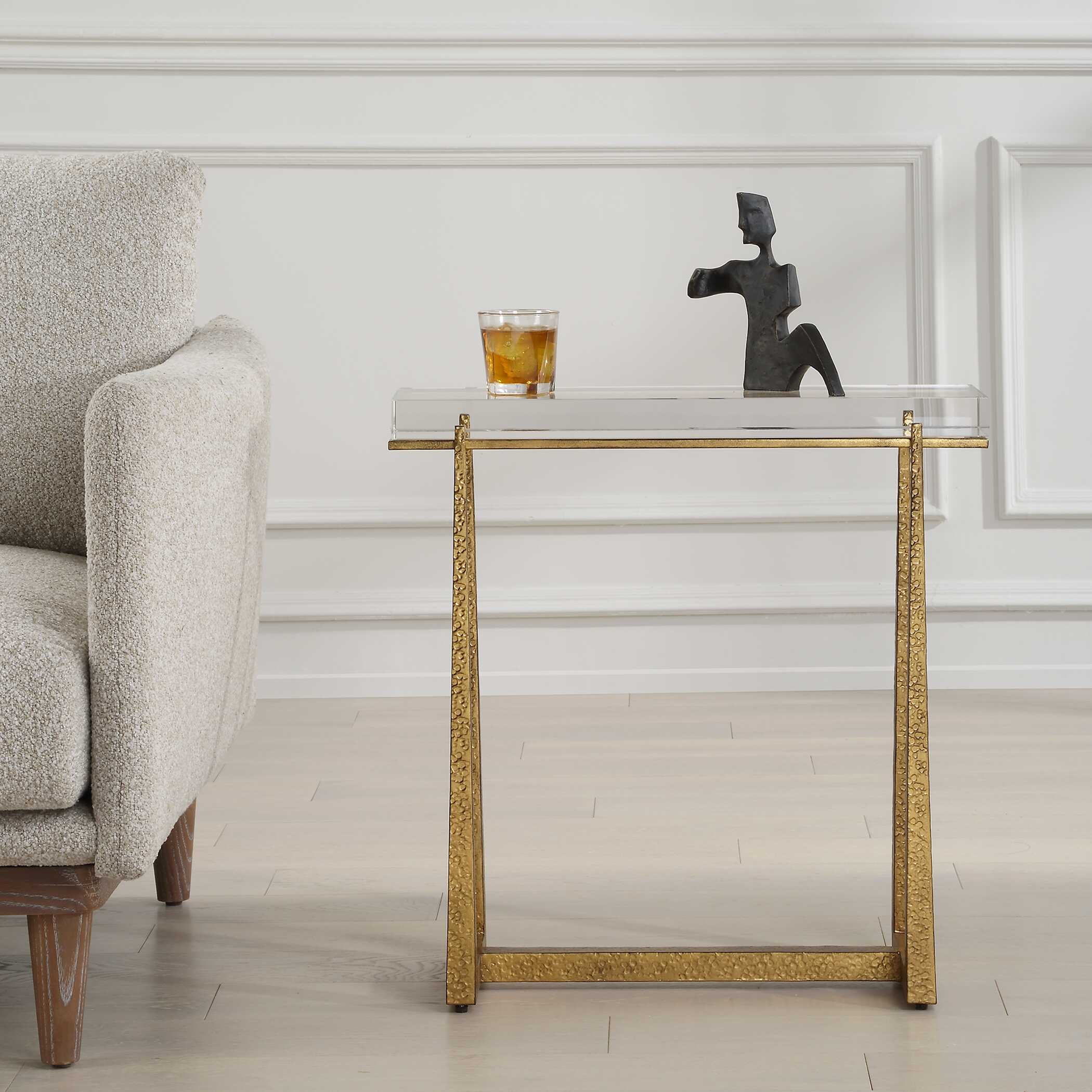 Midas Thick Crystal Accent Table - Image 6