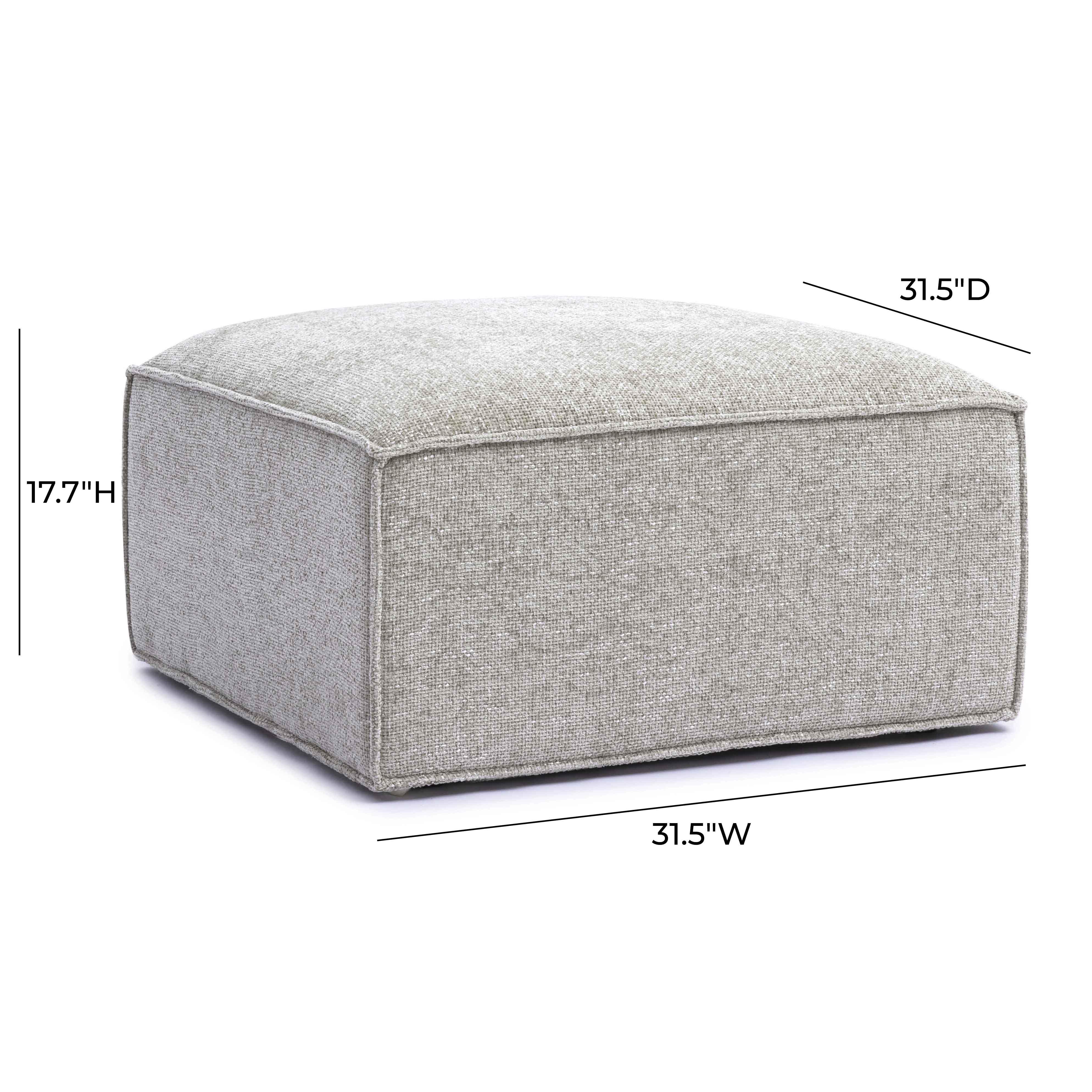 Mindy Performance Chenille Basketweave Ottoman - Image 12