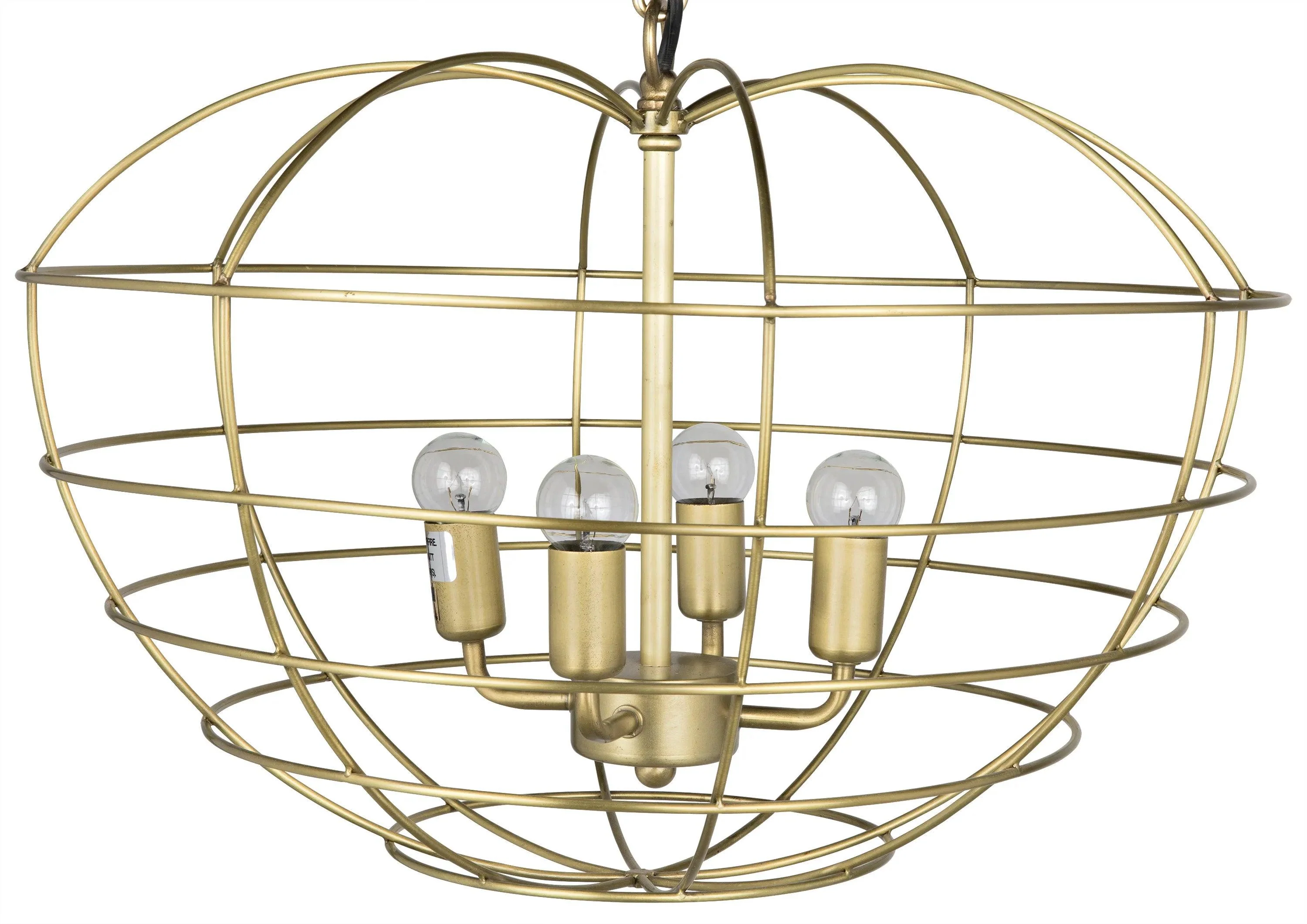 Mo Pendant, Metal with Brass Finish
