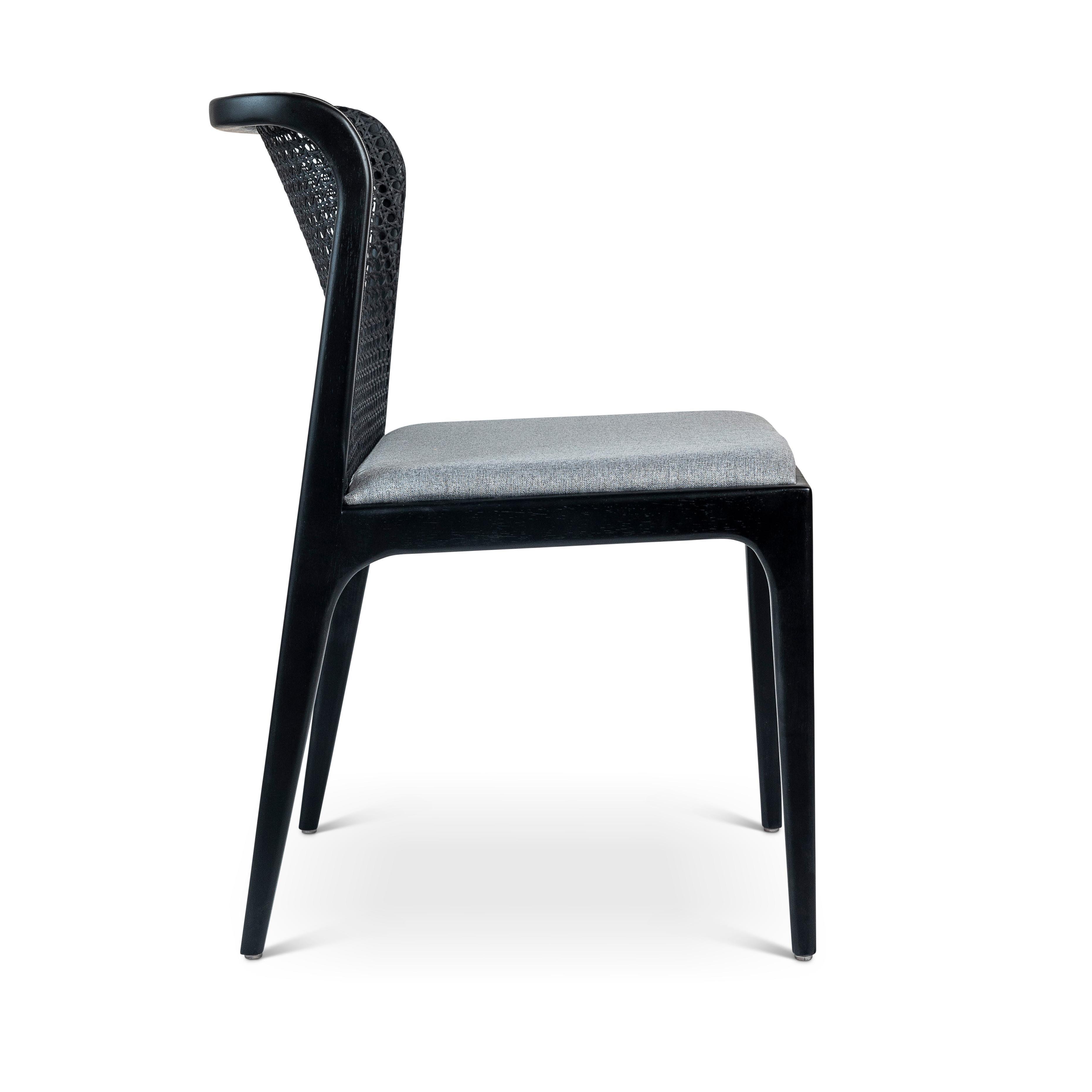 Modern Brazilian - Eloa - Cane Side Chair - Set of 2 - Image 3