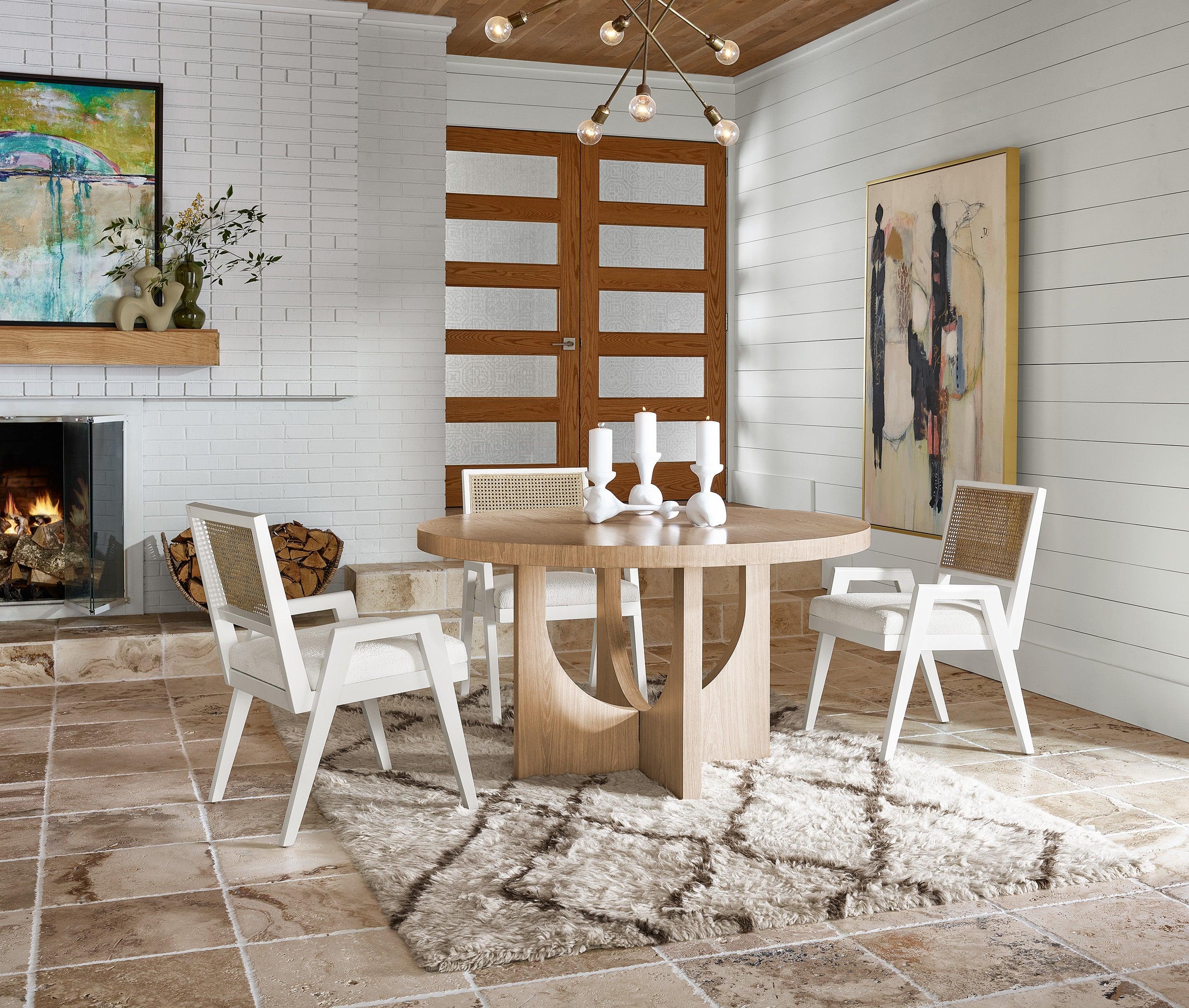 Modern Nomad Round Dining Table - Image 7