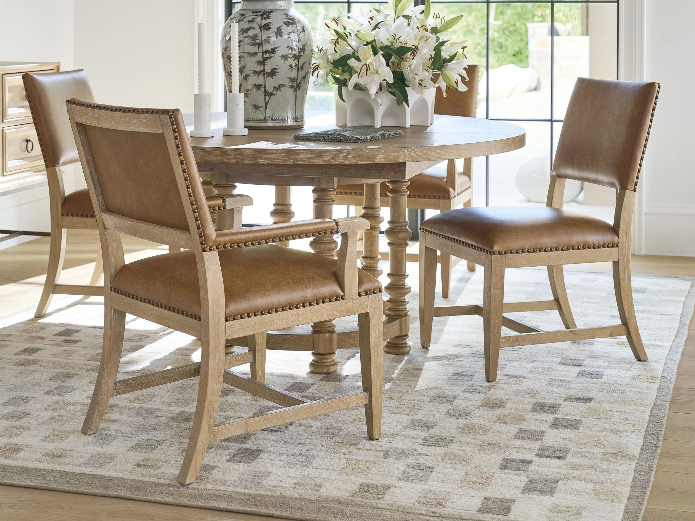 Montecito Colburn Leather Upholstered Arm Chair - Image 3