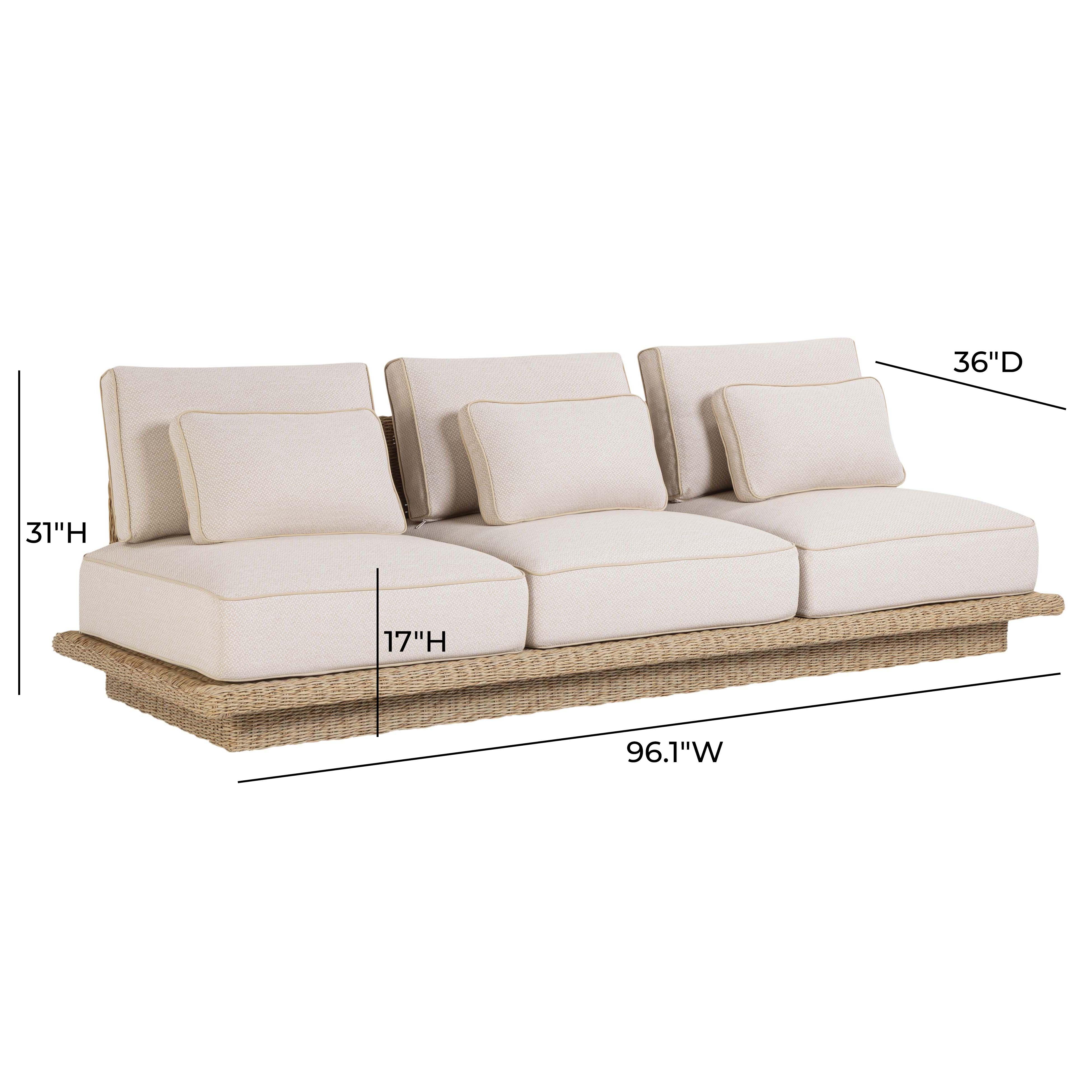 Mora Cream Outdoor Sofa - Image 6