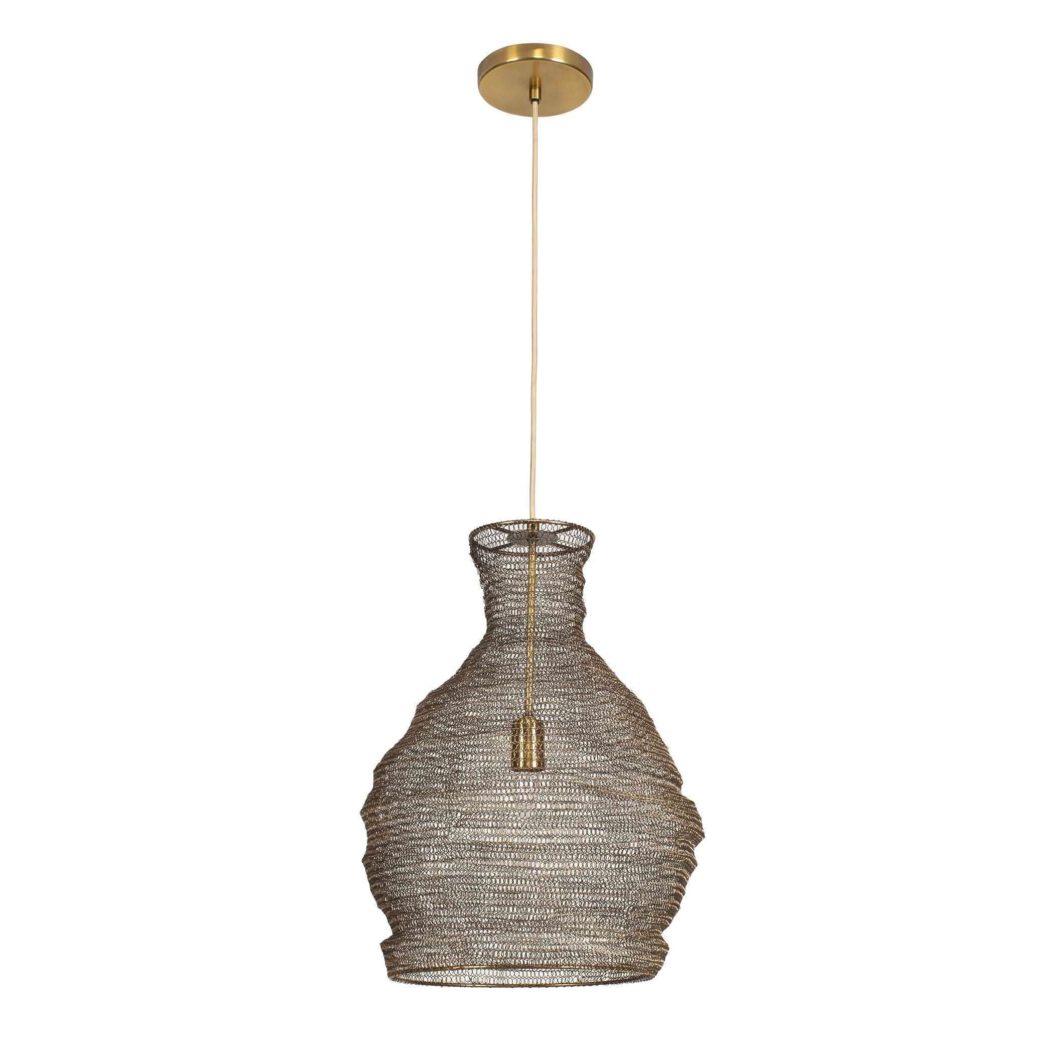 Murmur Woven Brass 1 Light Pendant - Image 10