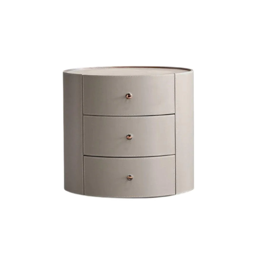 NERU Side Table Round 3-Drawer