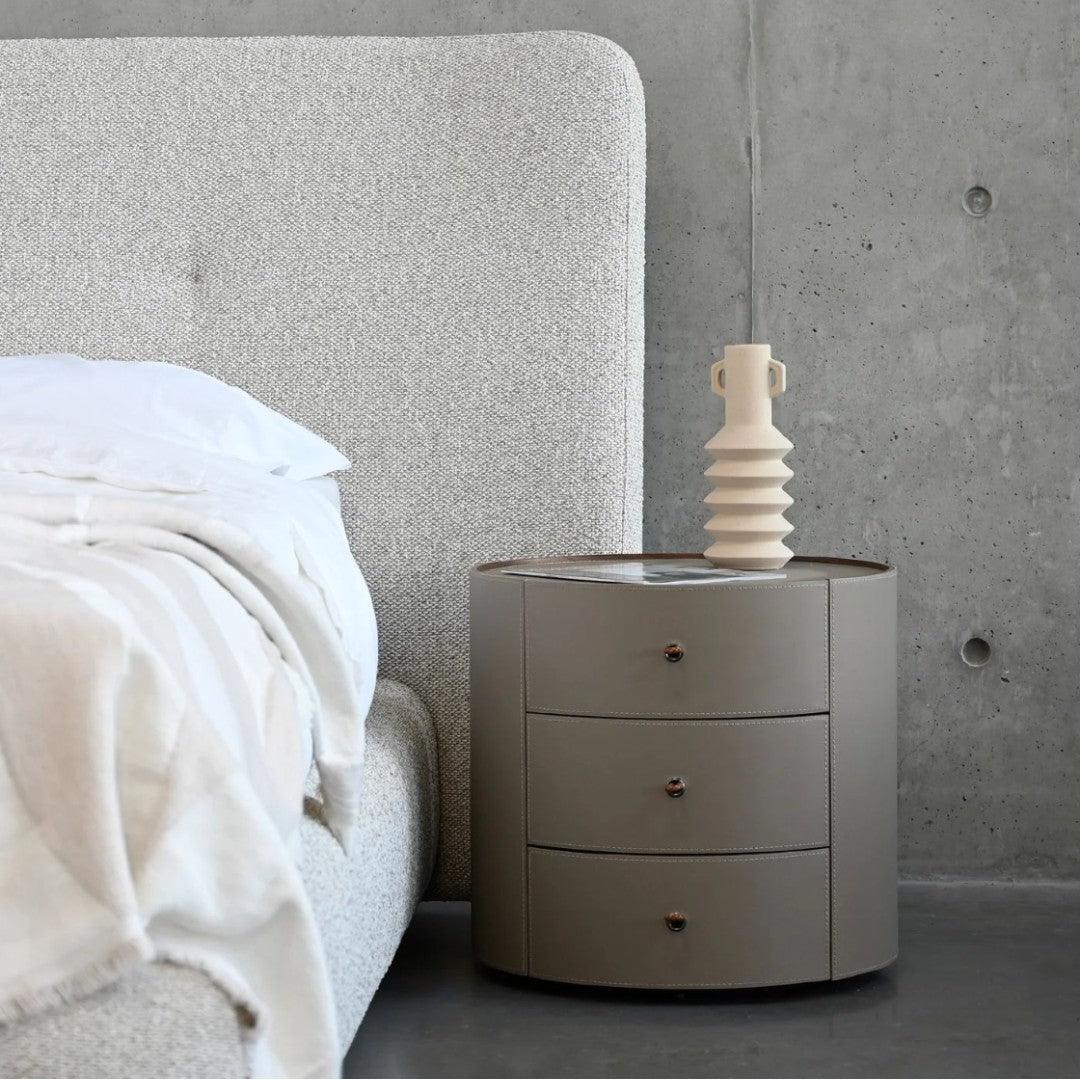 NERU Side Table Round 3-Drawer - Image 2