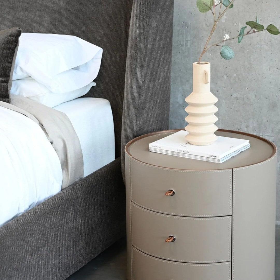 NERU Side Table Round 3-Drawer - Image 5