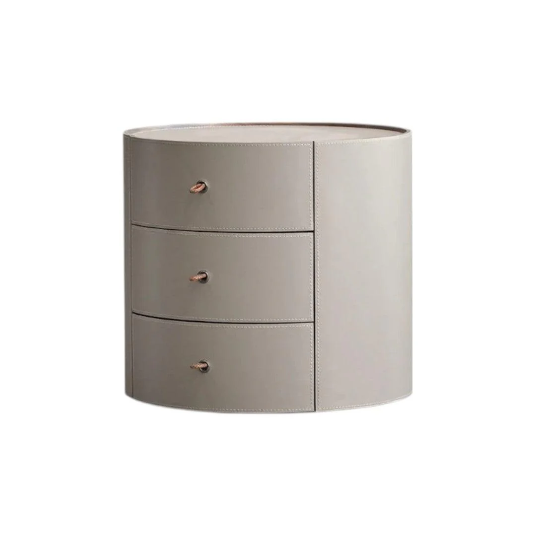 NERU Side Table Round 3-Drawer - Image 6