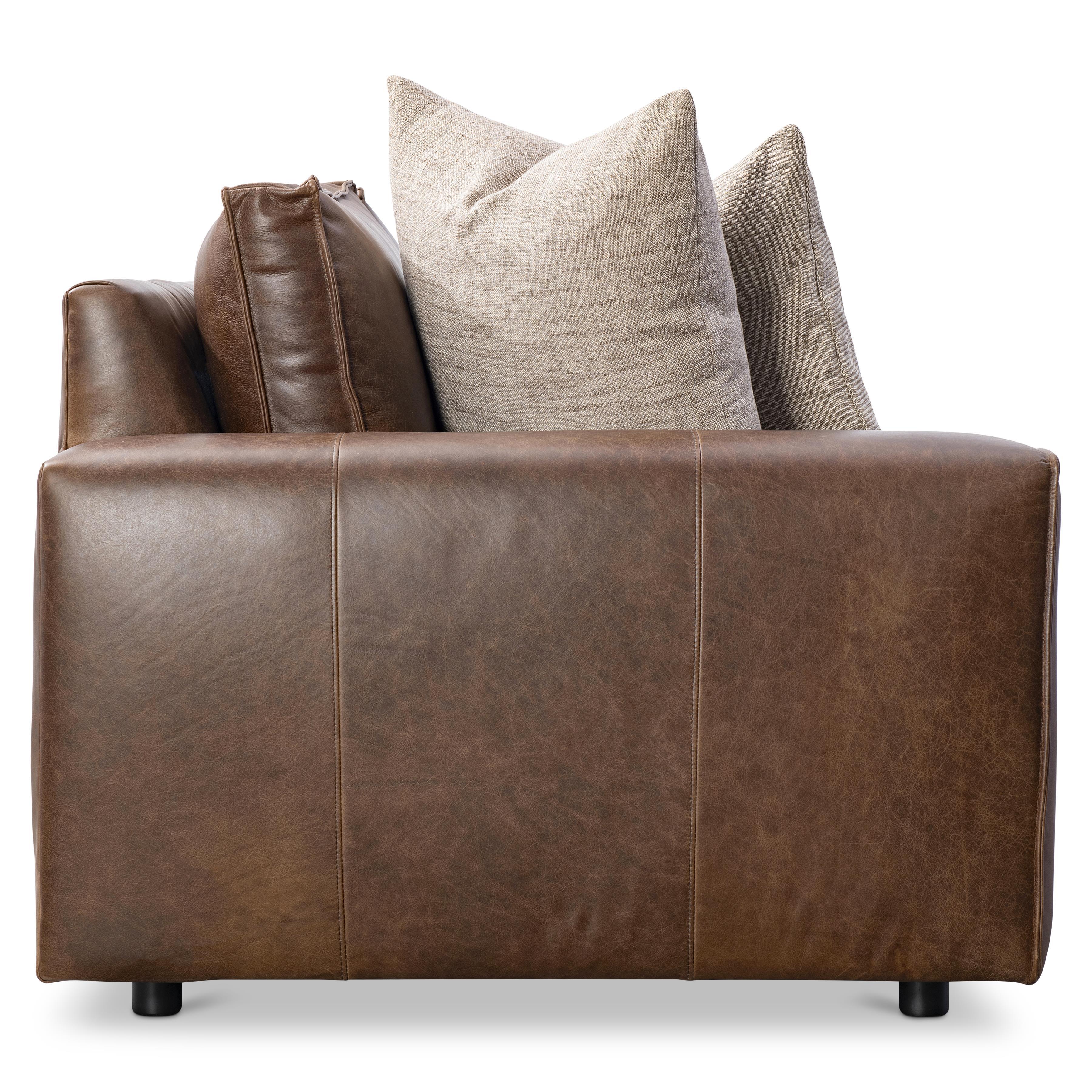 Nest Leather Left Arm Loveseat - Image 3