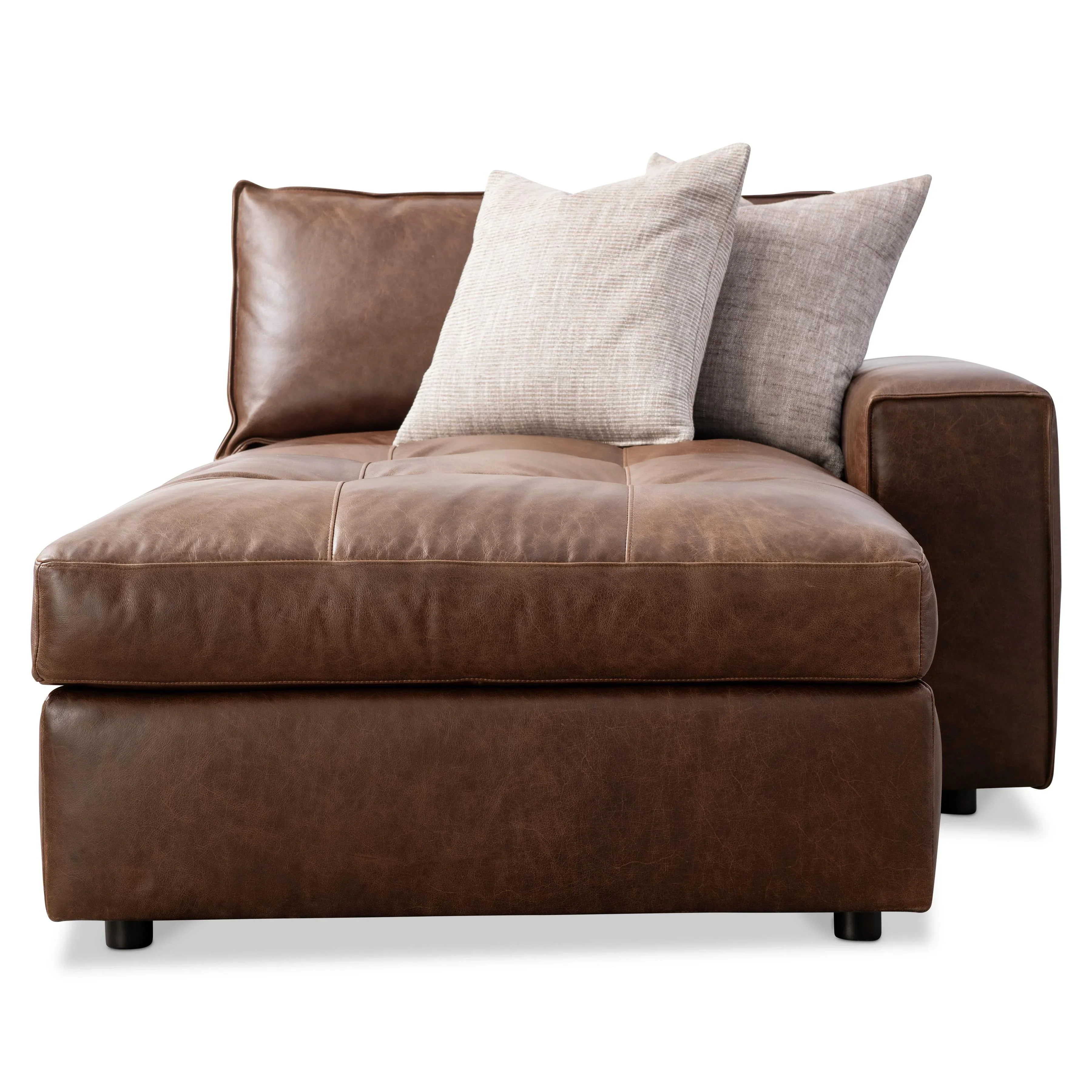 Nest Leather Right Arm Chaise - Set of 2 - Image 2