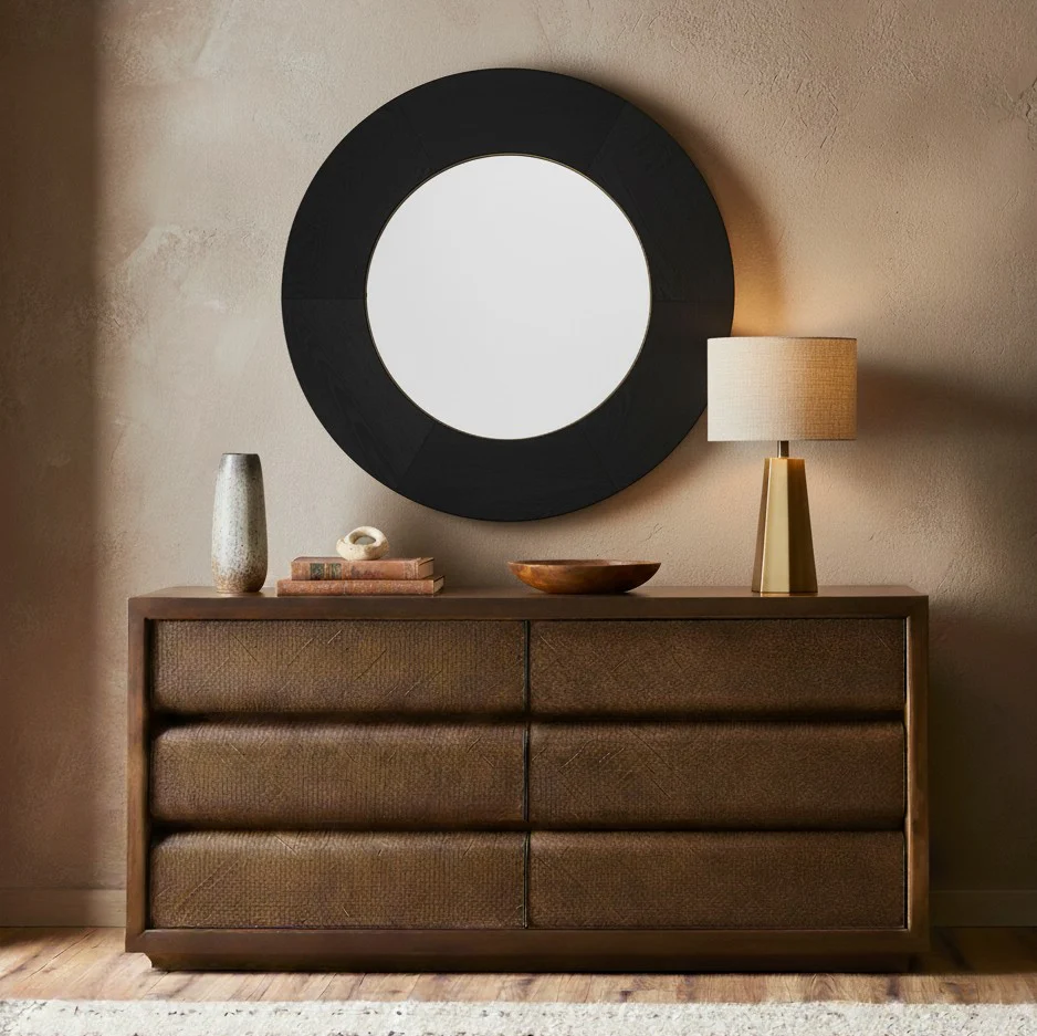 Netta Round Wood Mirror - Image 4