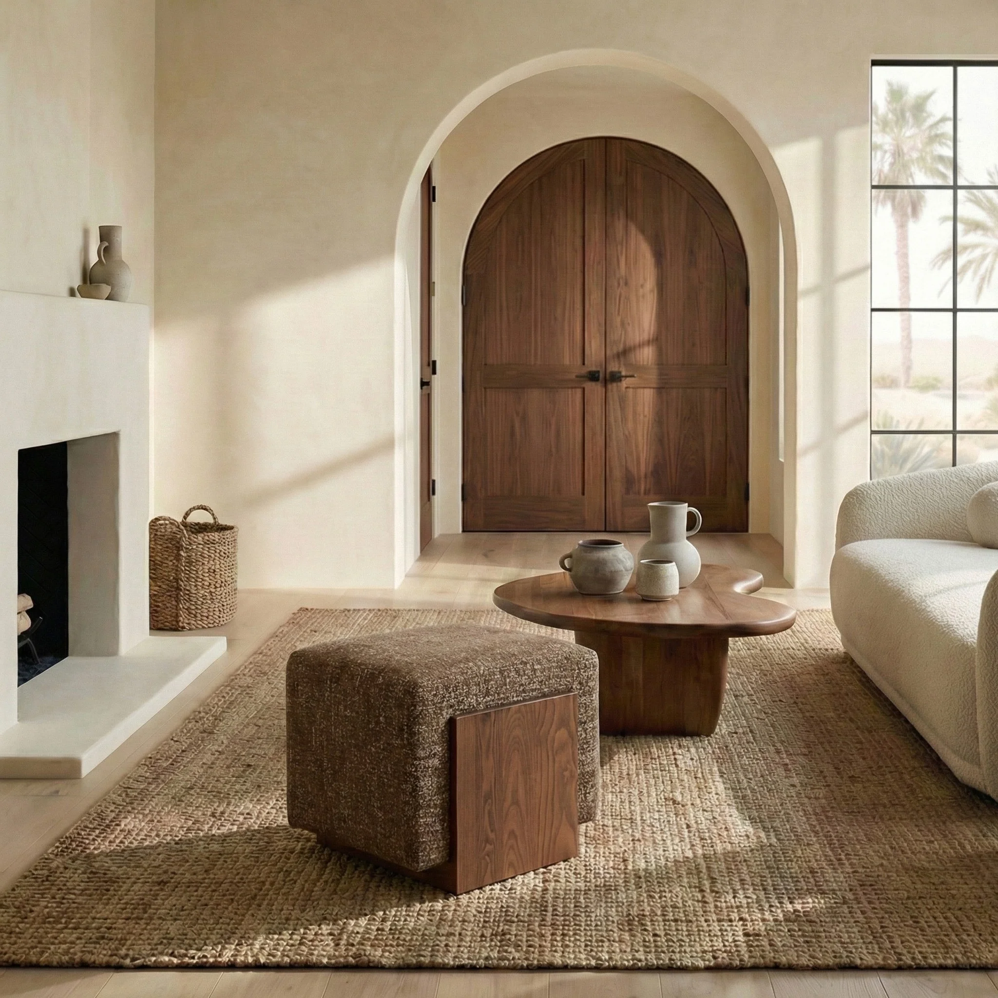 Norabeth Chenille Ottoman - Image 5