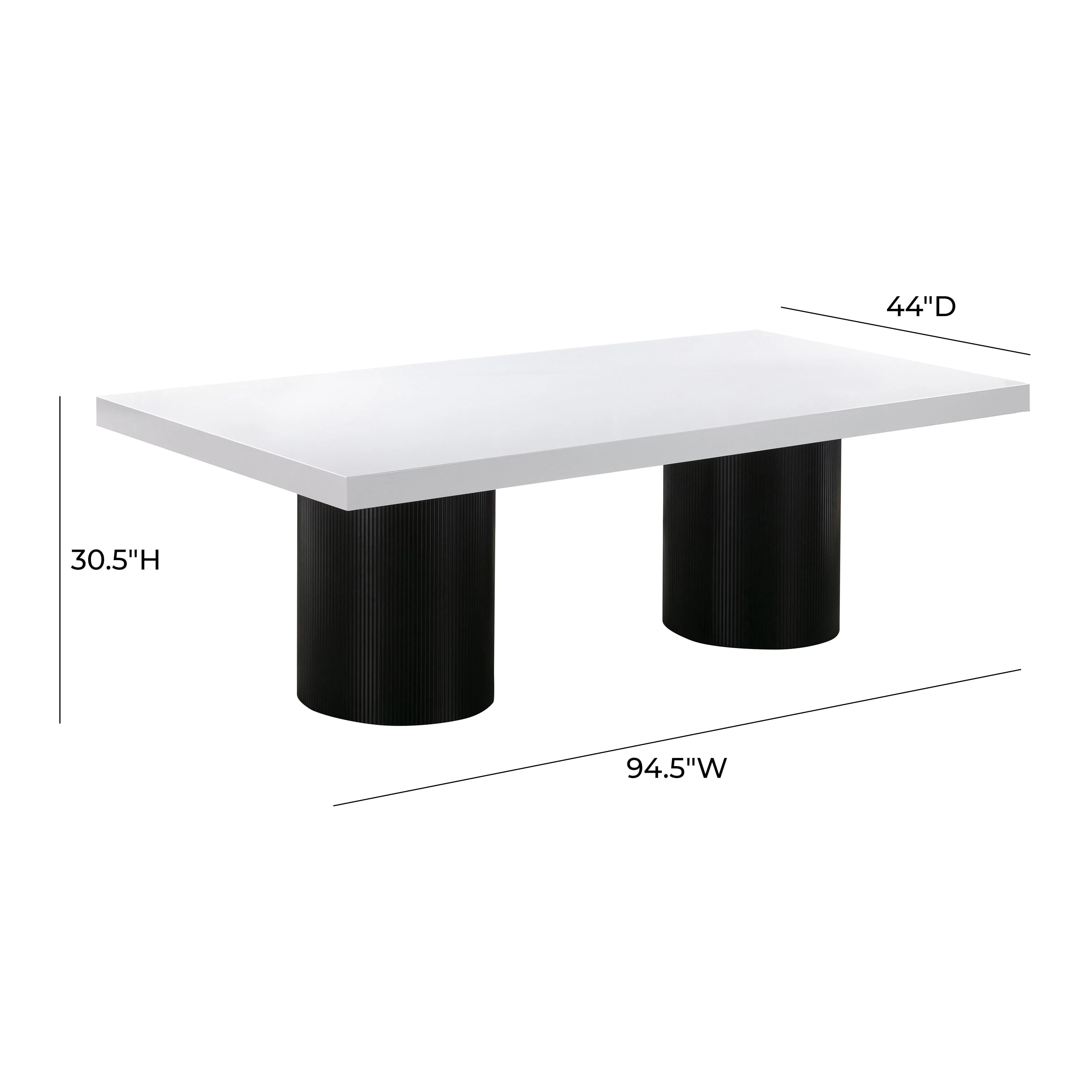 Nova White Lacquer Dining Table - Image 9