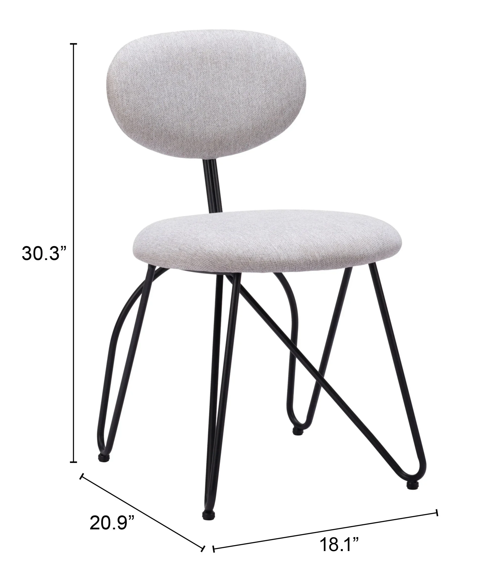Novi Dining Chair (Set of 2) Dove Gray - Image 5