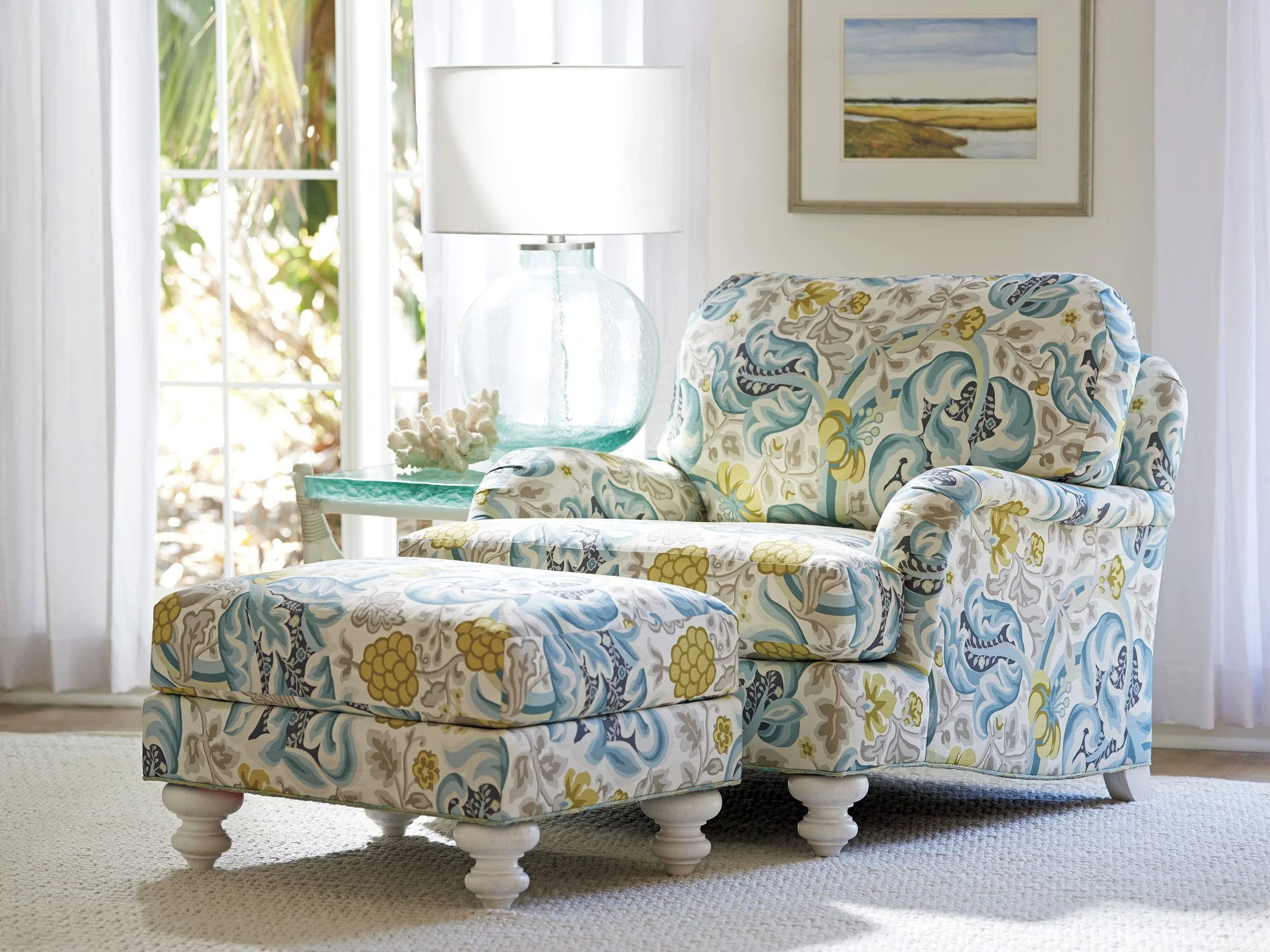 Ocean Breeze Gilmore Ottoman - Image 2