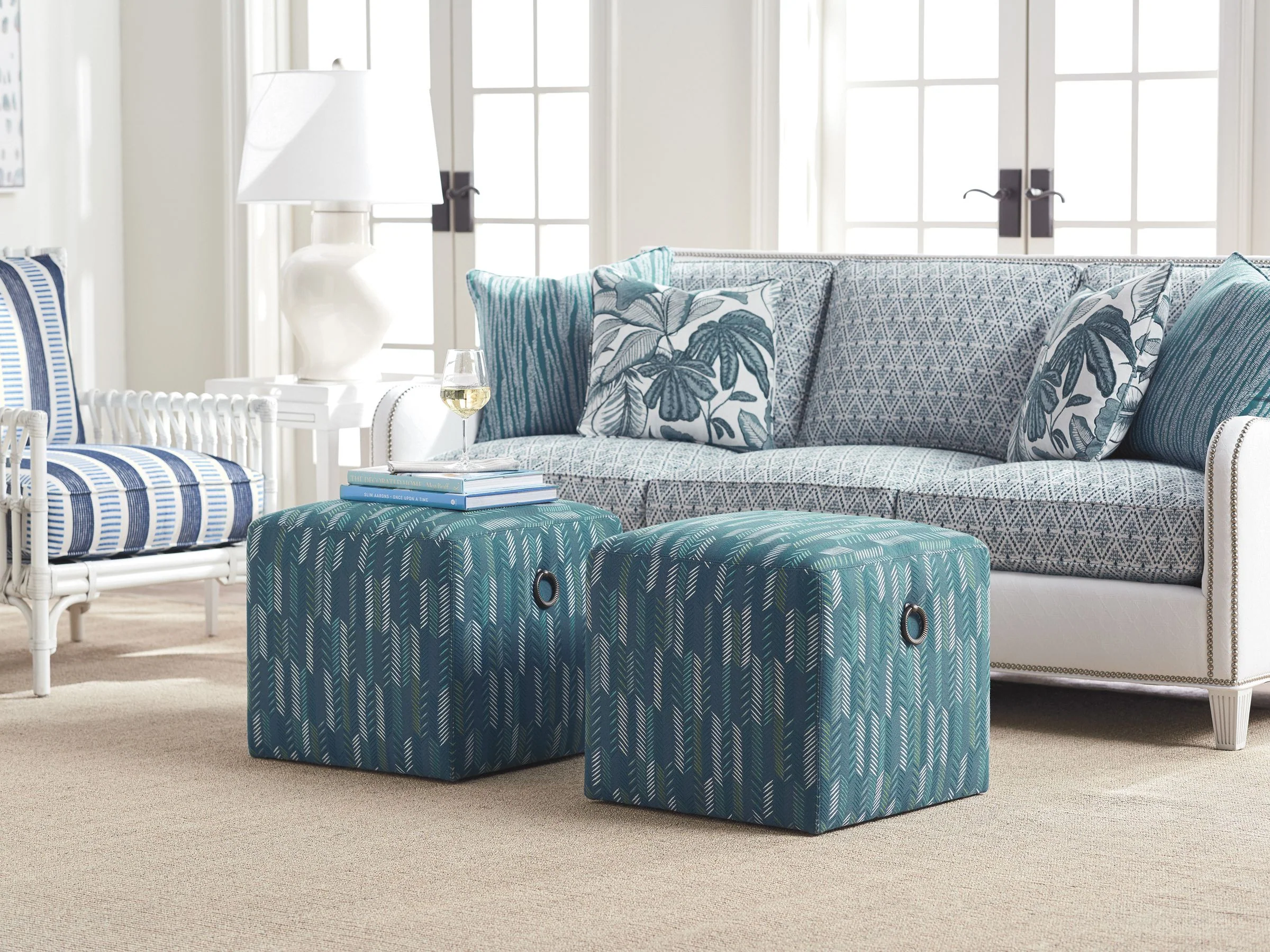 Ocean Breeze Jupiter Ottoman - Image 2