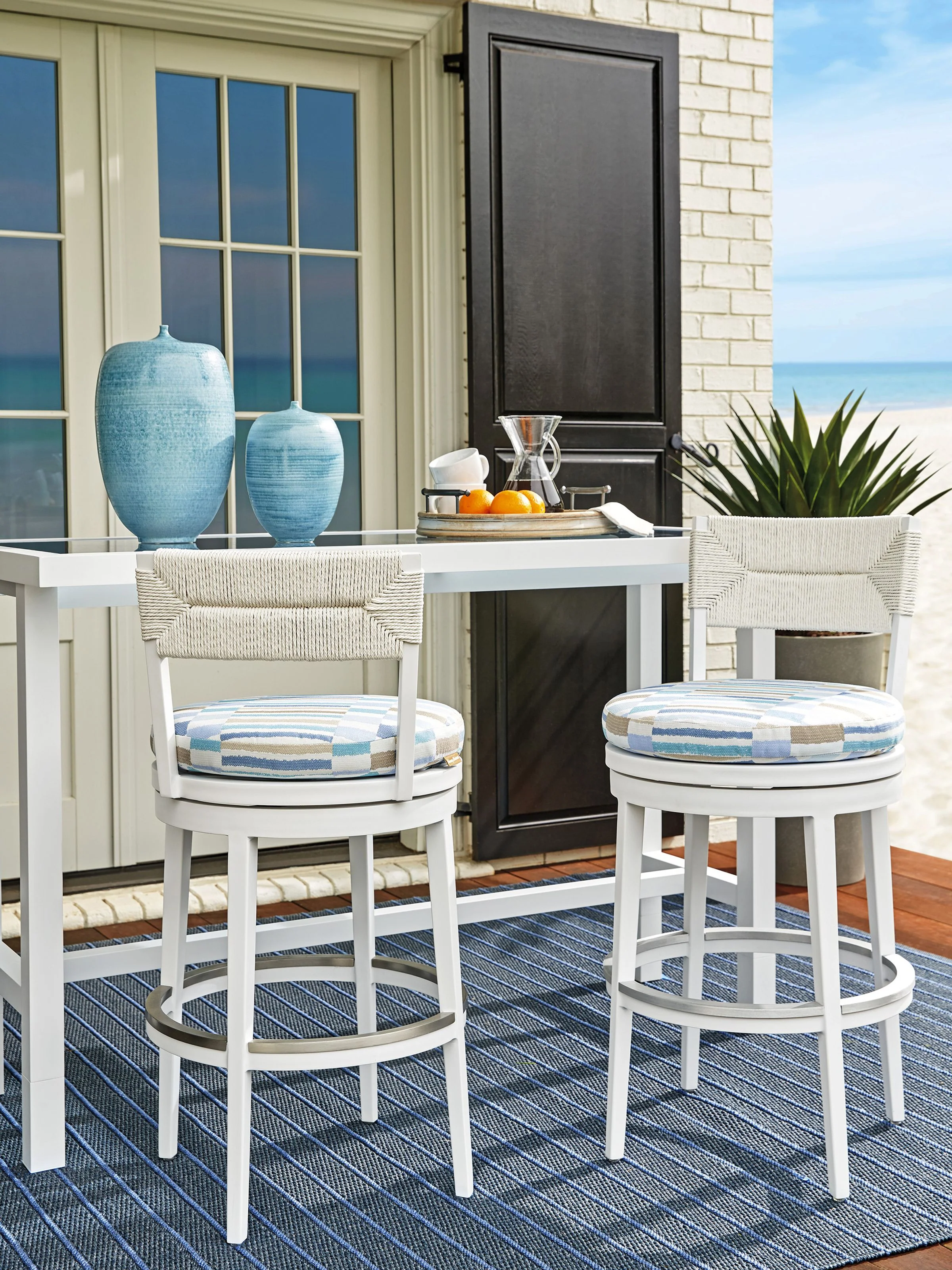 Ocean Breeze Promenade Swivel Bar Stool - Image 3