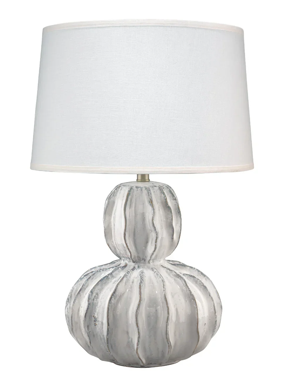 Oceane Gourd Ceramic Table Lamp with Linen Shade