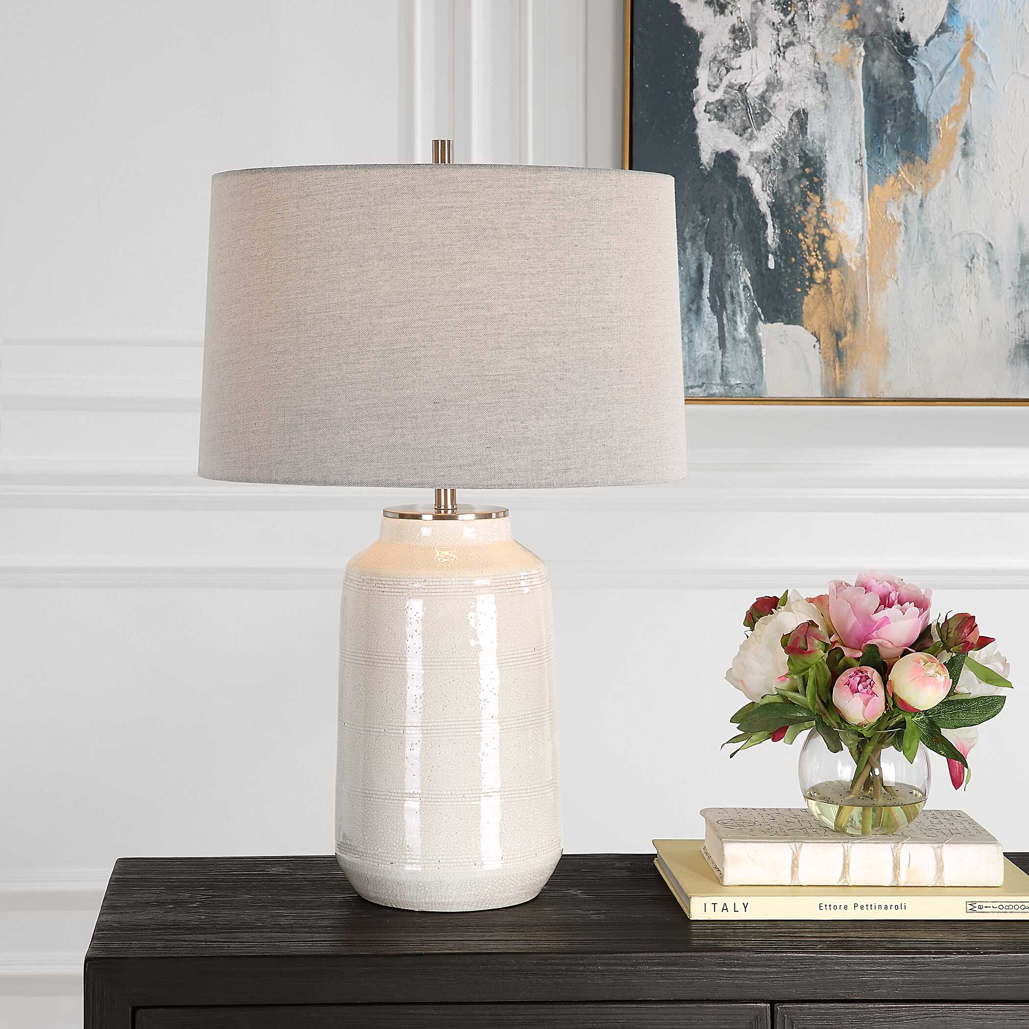 Odawa White Farmhouse Table Lamp - Image 2