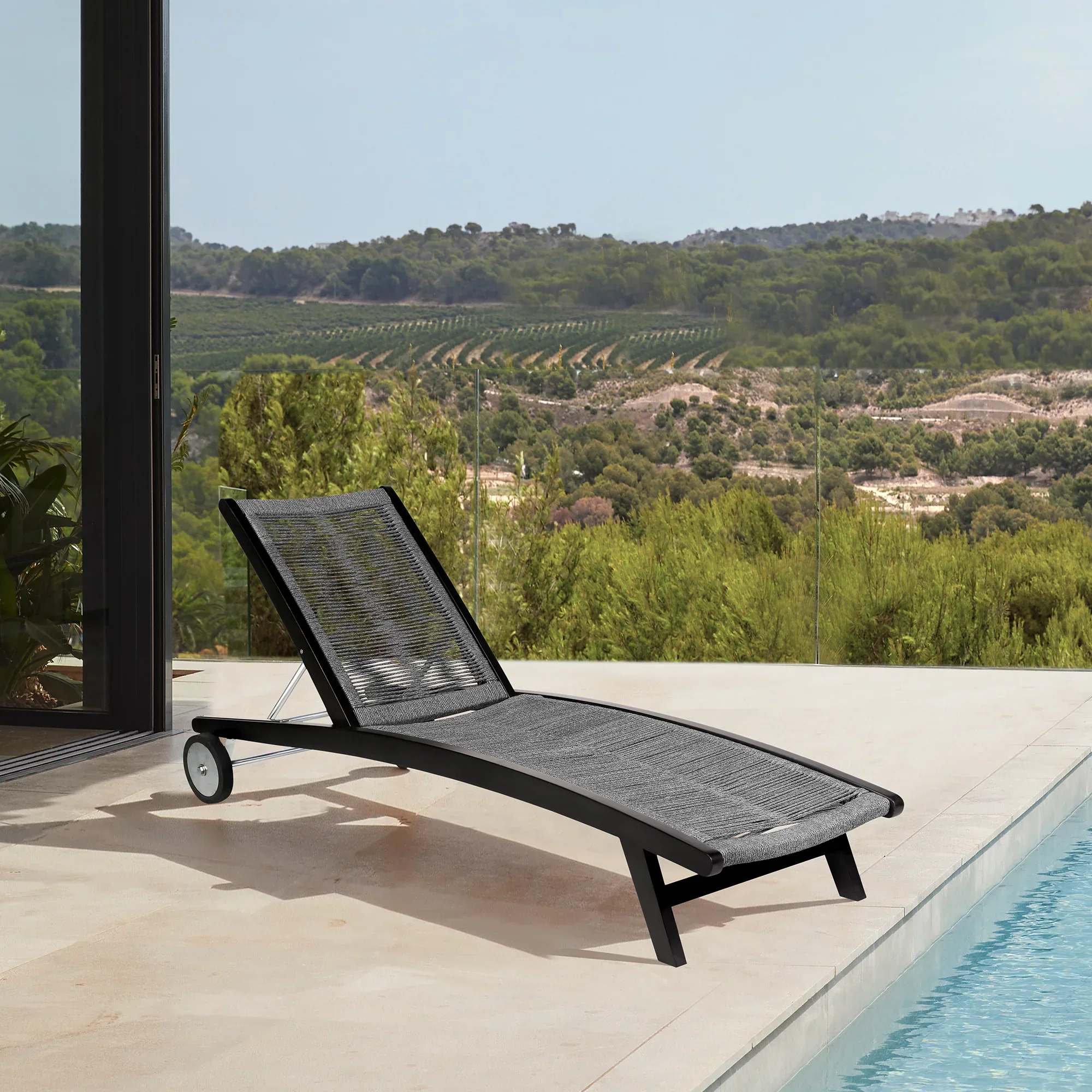 Odette Outdoor Chaise Lounge - Image 11