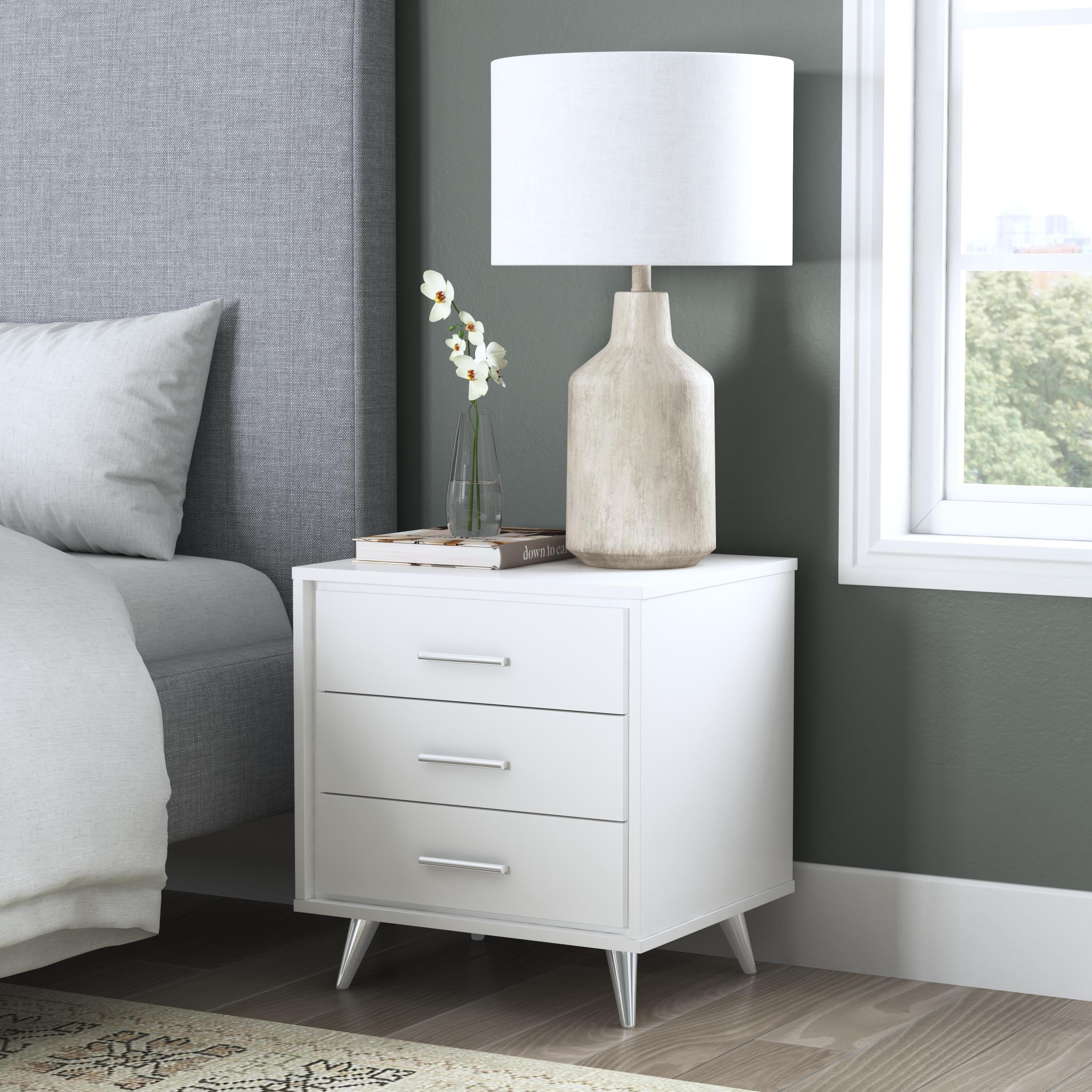 Oren Nightstand with Drawers - White - Image 2