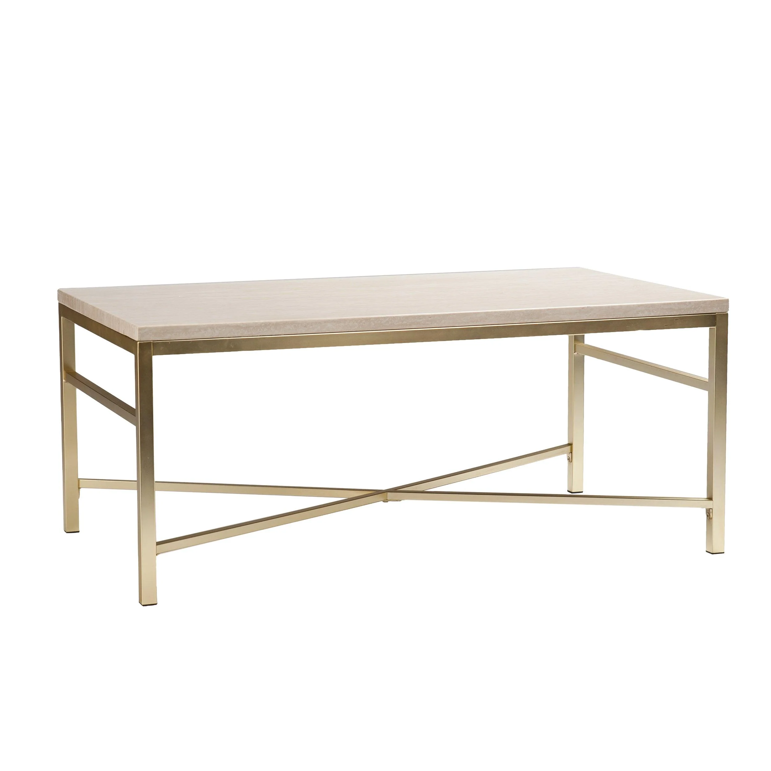 Orinda Faux Stone Cocktail Table - Travertine