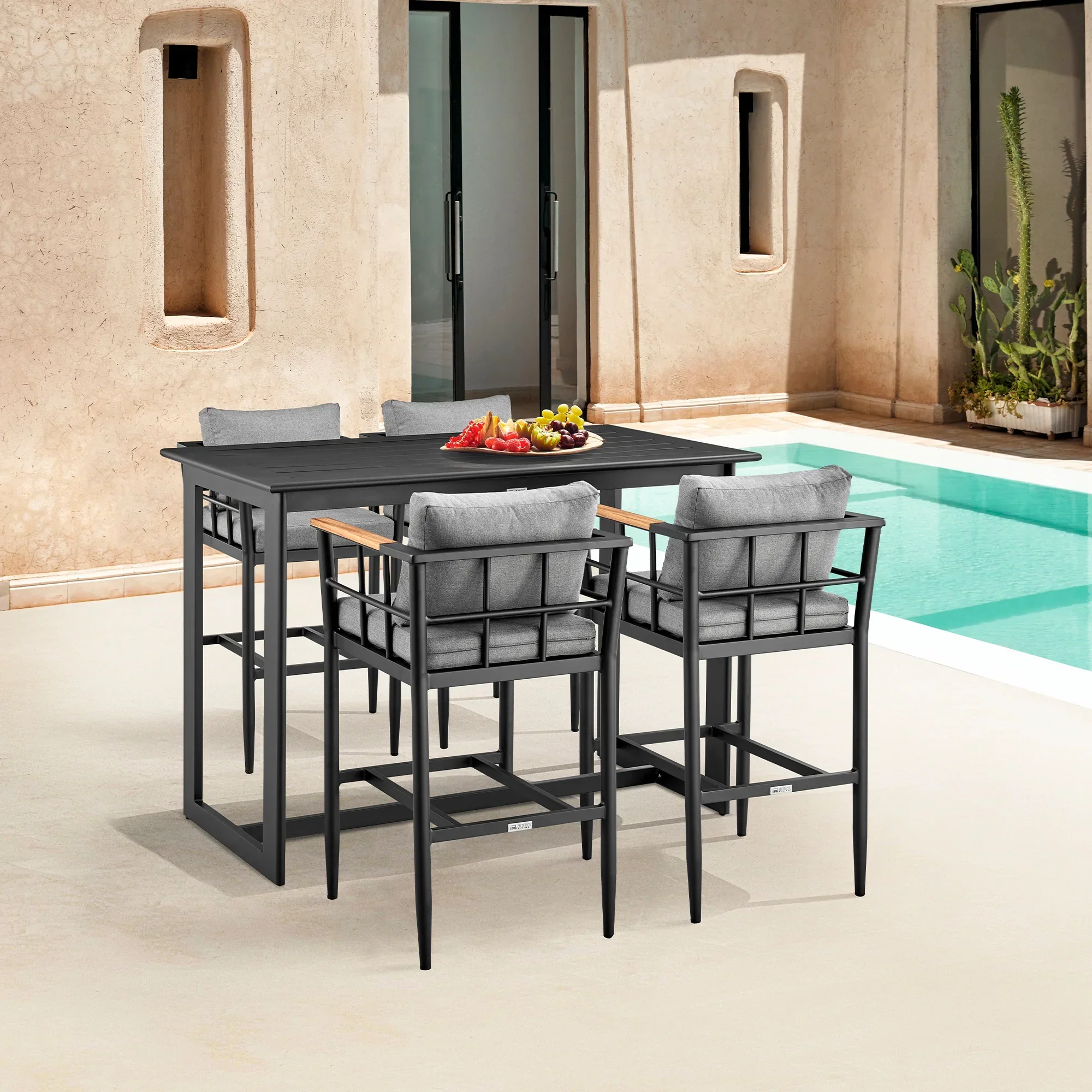 Orlando Outdoor Barstool - Set of 2 - Image 9