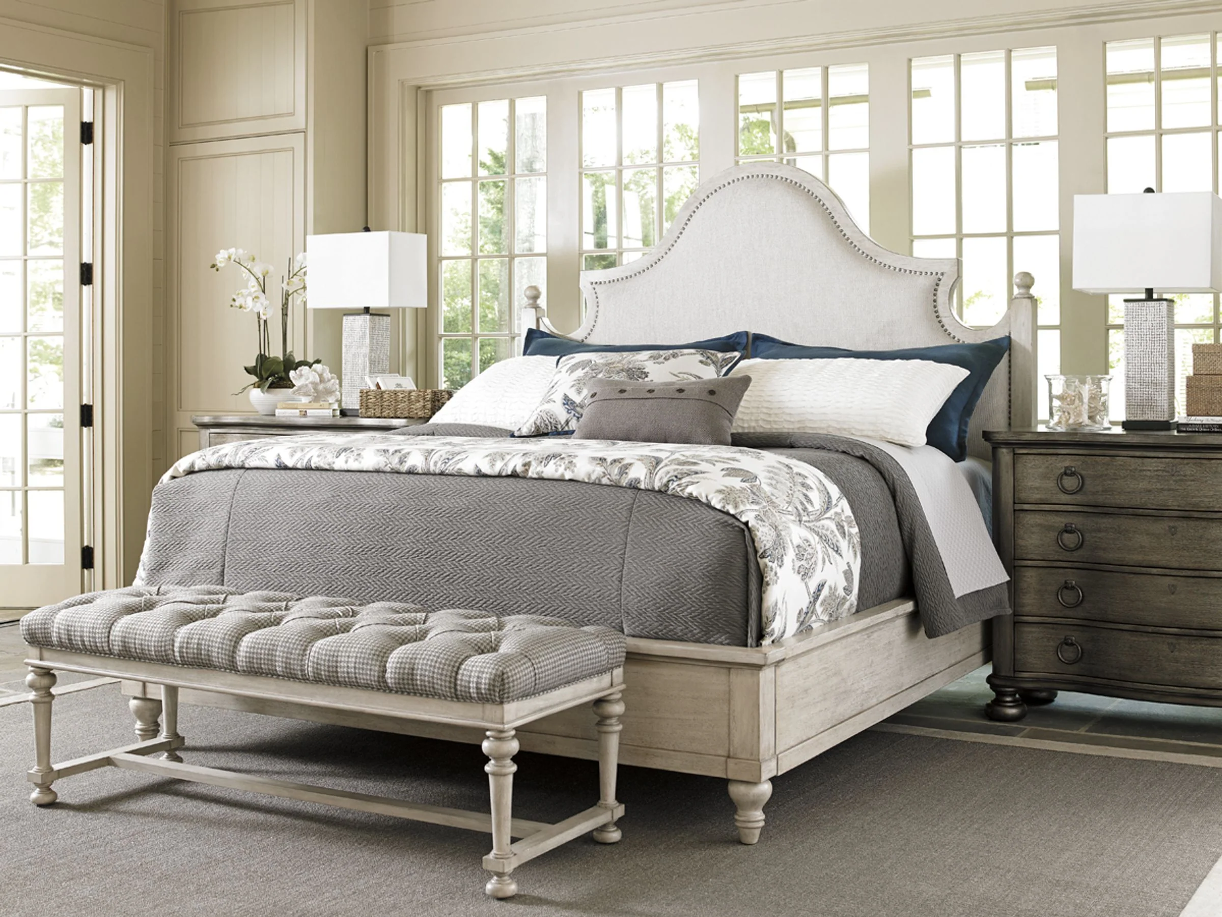 Oyster Bay Arbor Hills Upholstered Bed King - Image 6