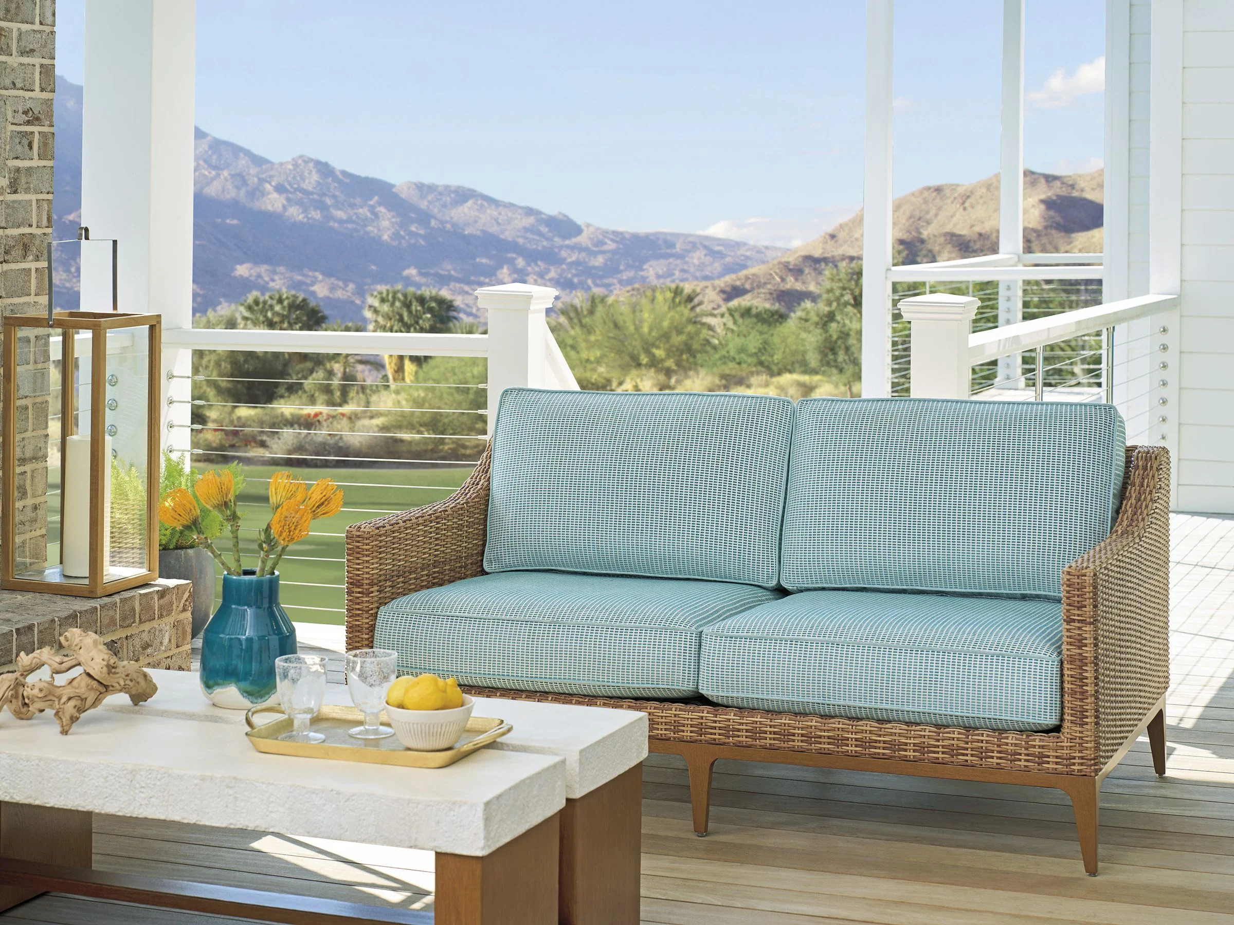 Palm Desert Poolside Loveseat - Image 4