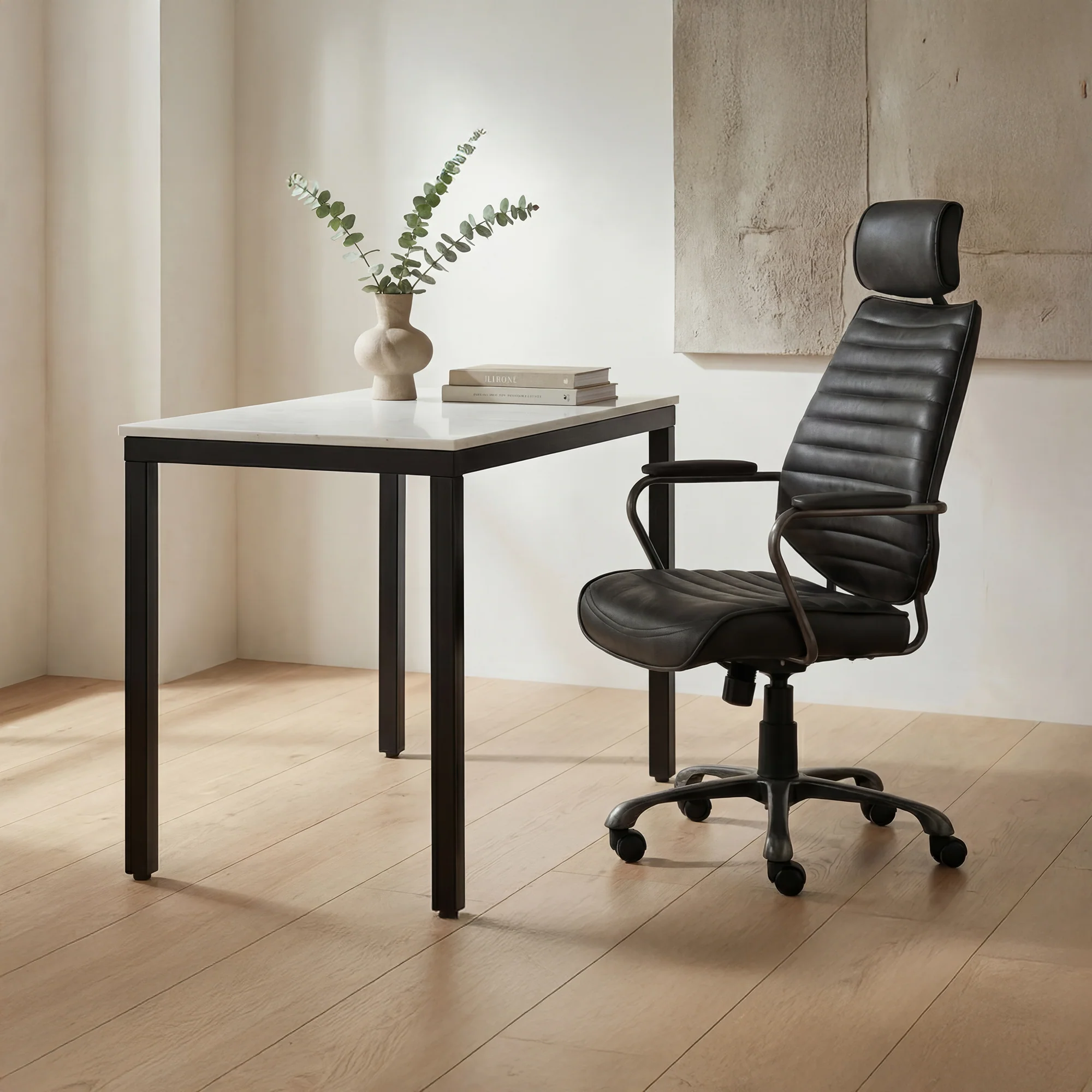 Parson Mini Desk White Marble - Image 2