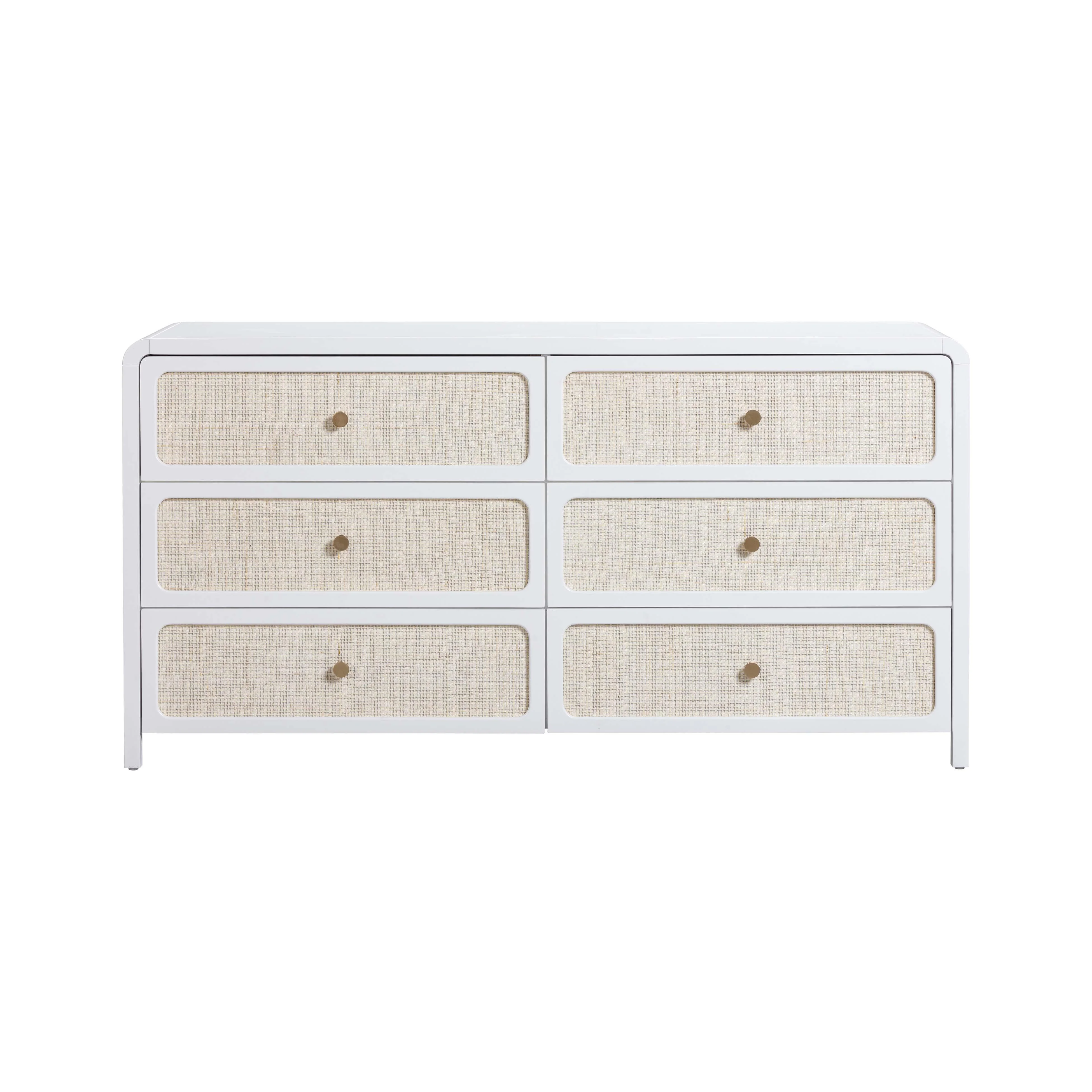Patty 62" Rattan 6 Drawer Dresser - Image 3