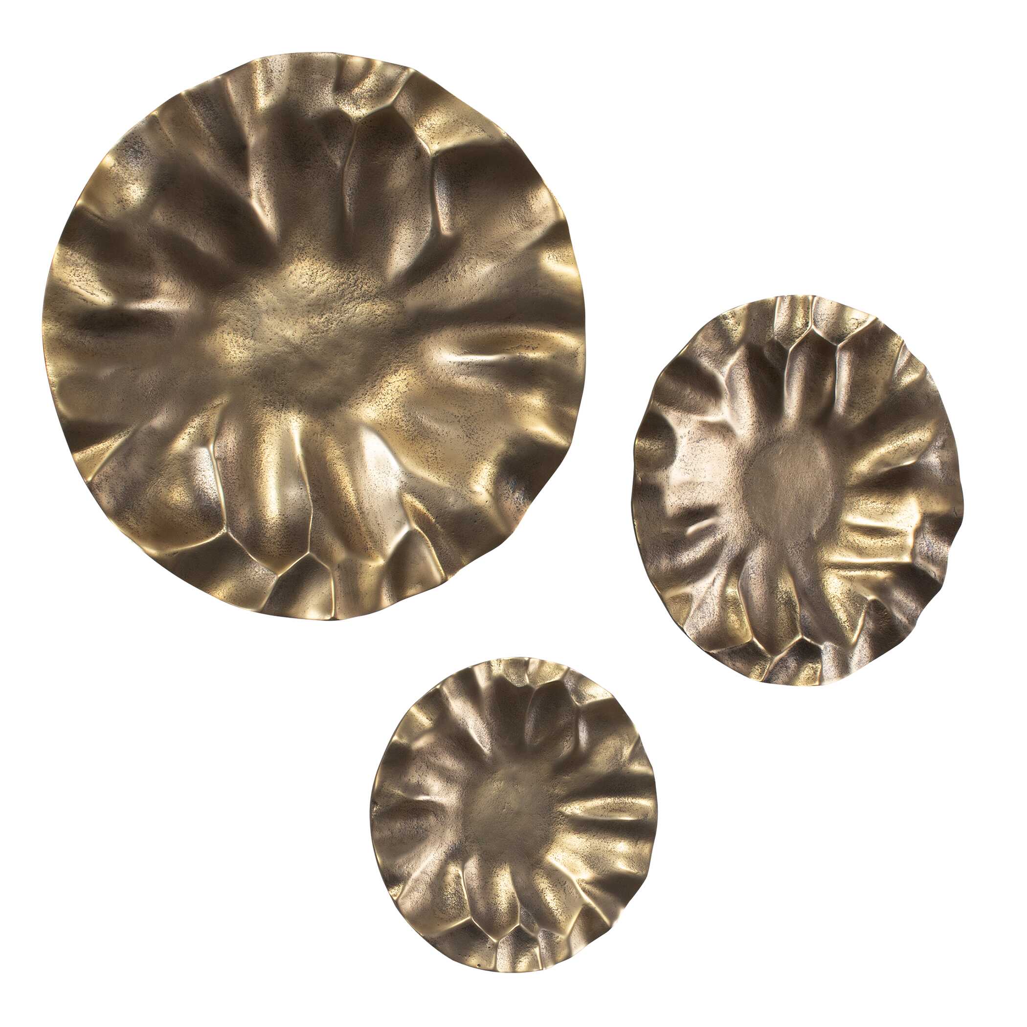 Peonia Outdoor Gold Wall Art - Set of 3 - Image 4