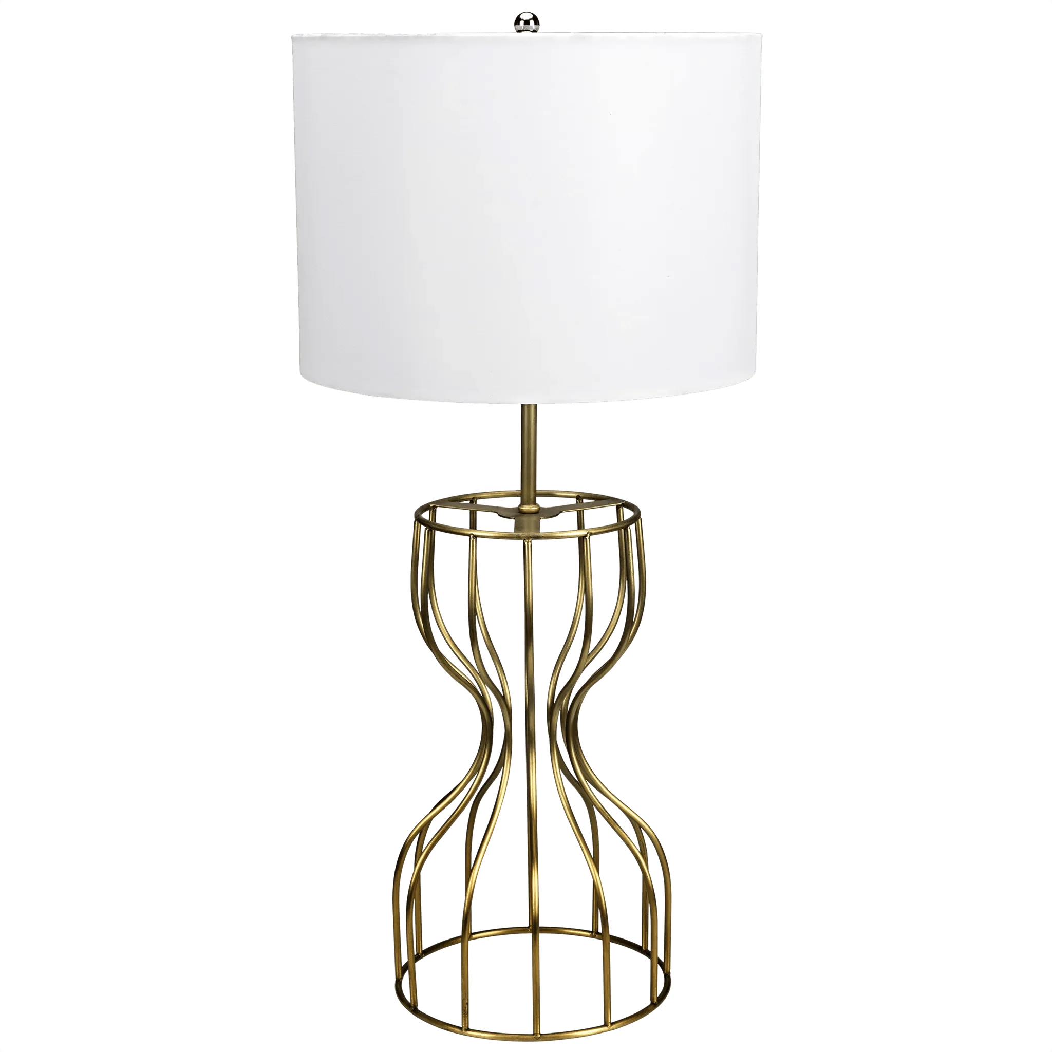Perry Table Lamp with Shade, Metal with Brass Finish