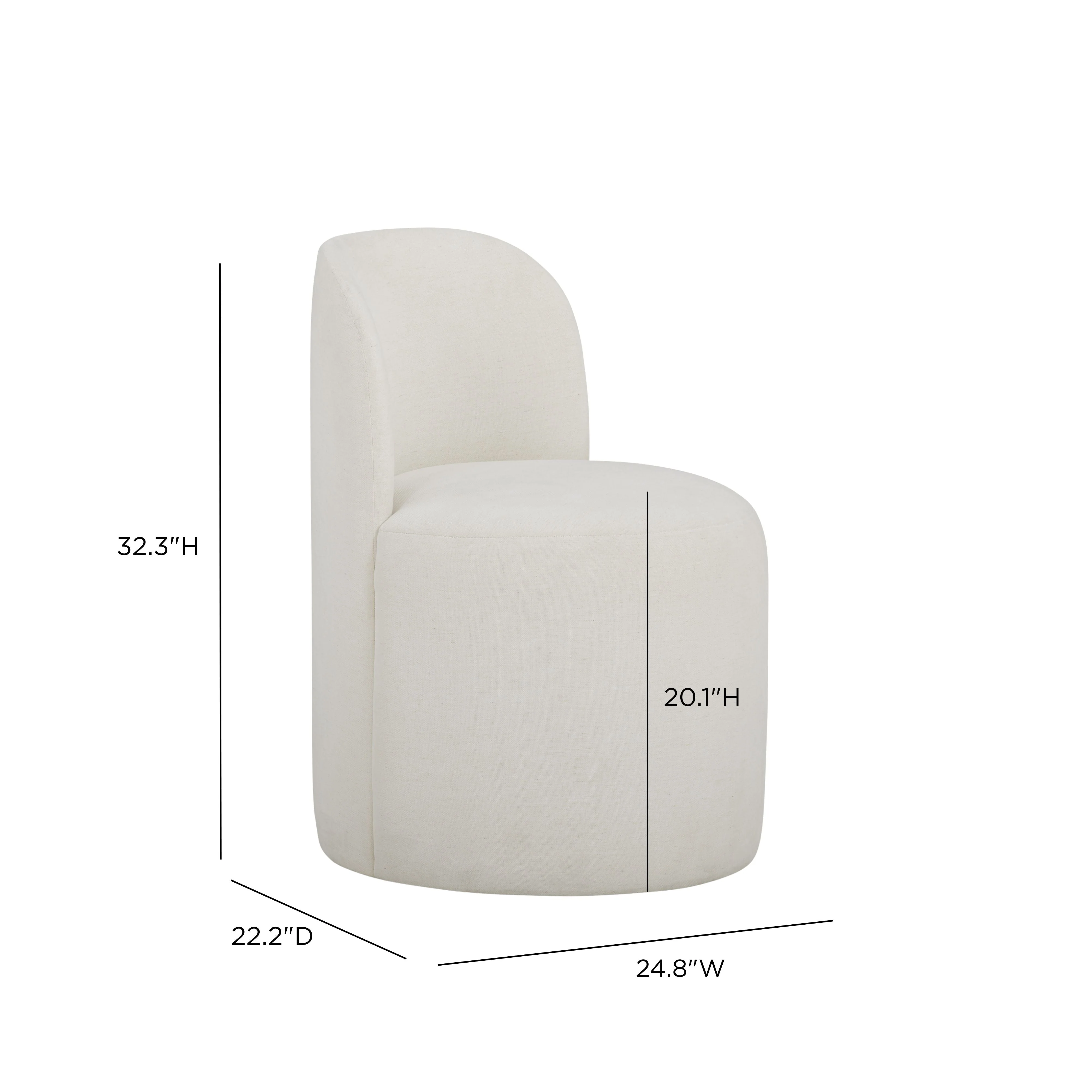 Persa Round Back Performance Chenille Dining Chair - Image 6